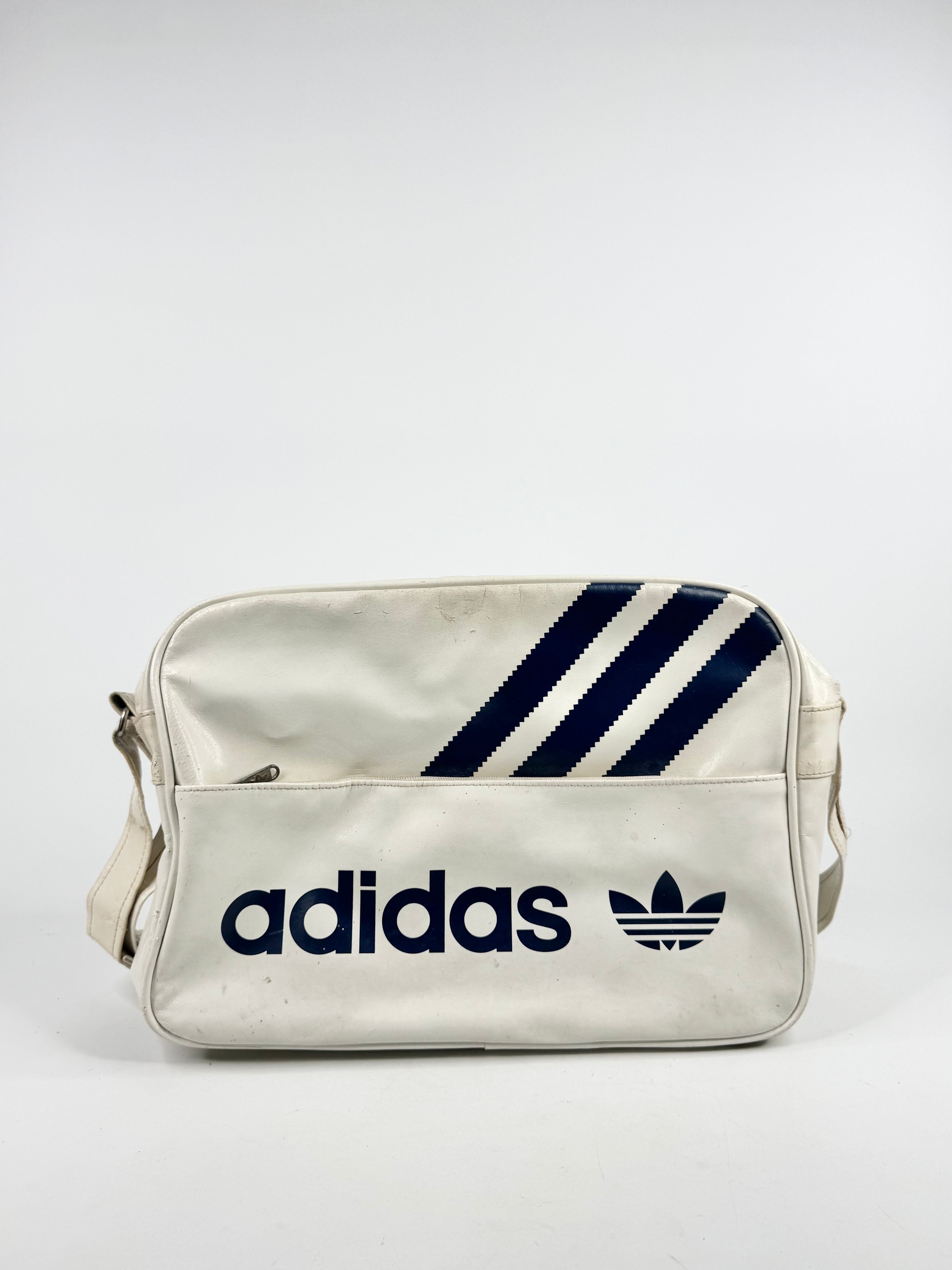 Vintage Adidas Cream Vinyl Bag