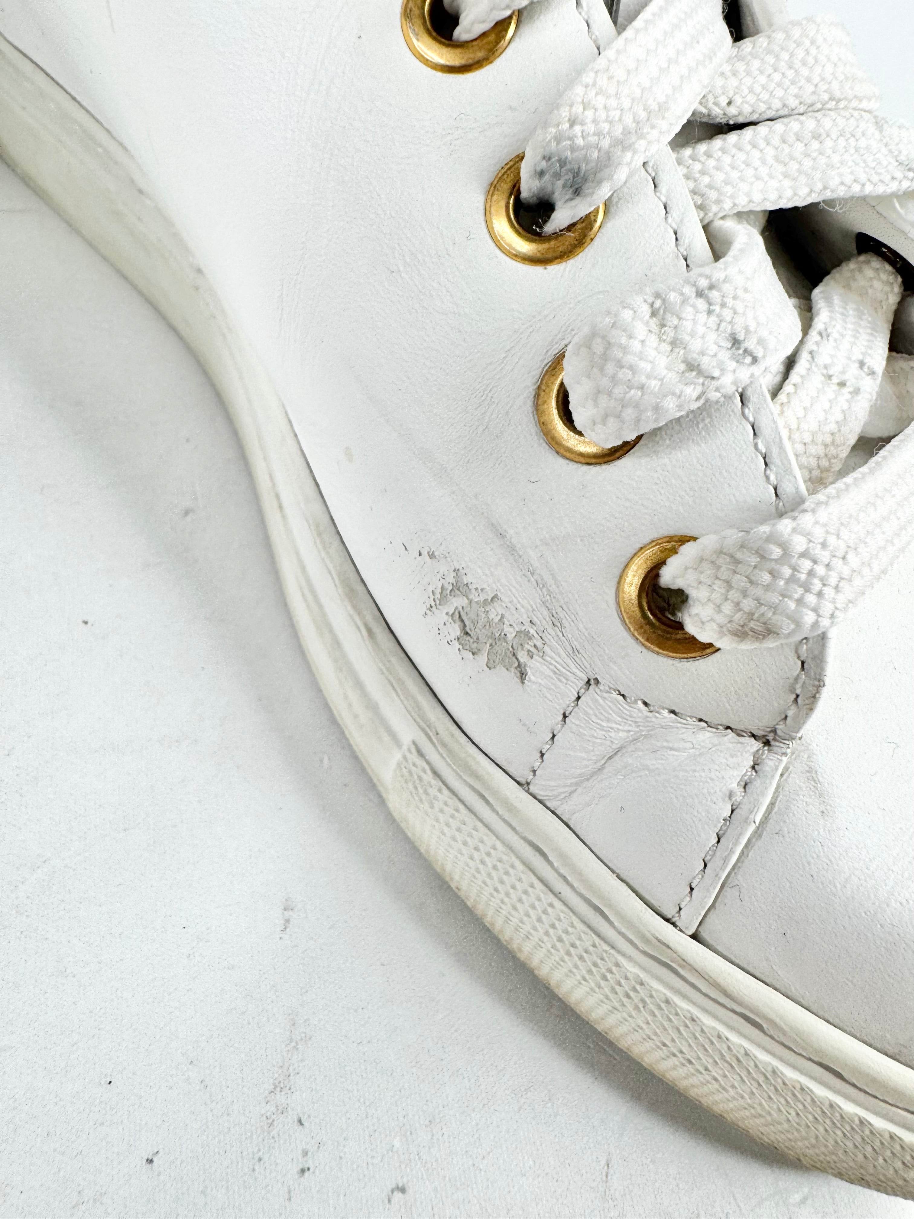 Moschino White Rainbow Logo Sneakers - EU36