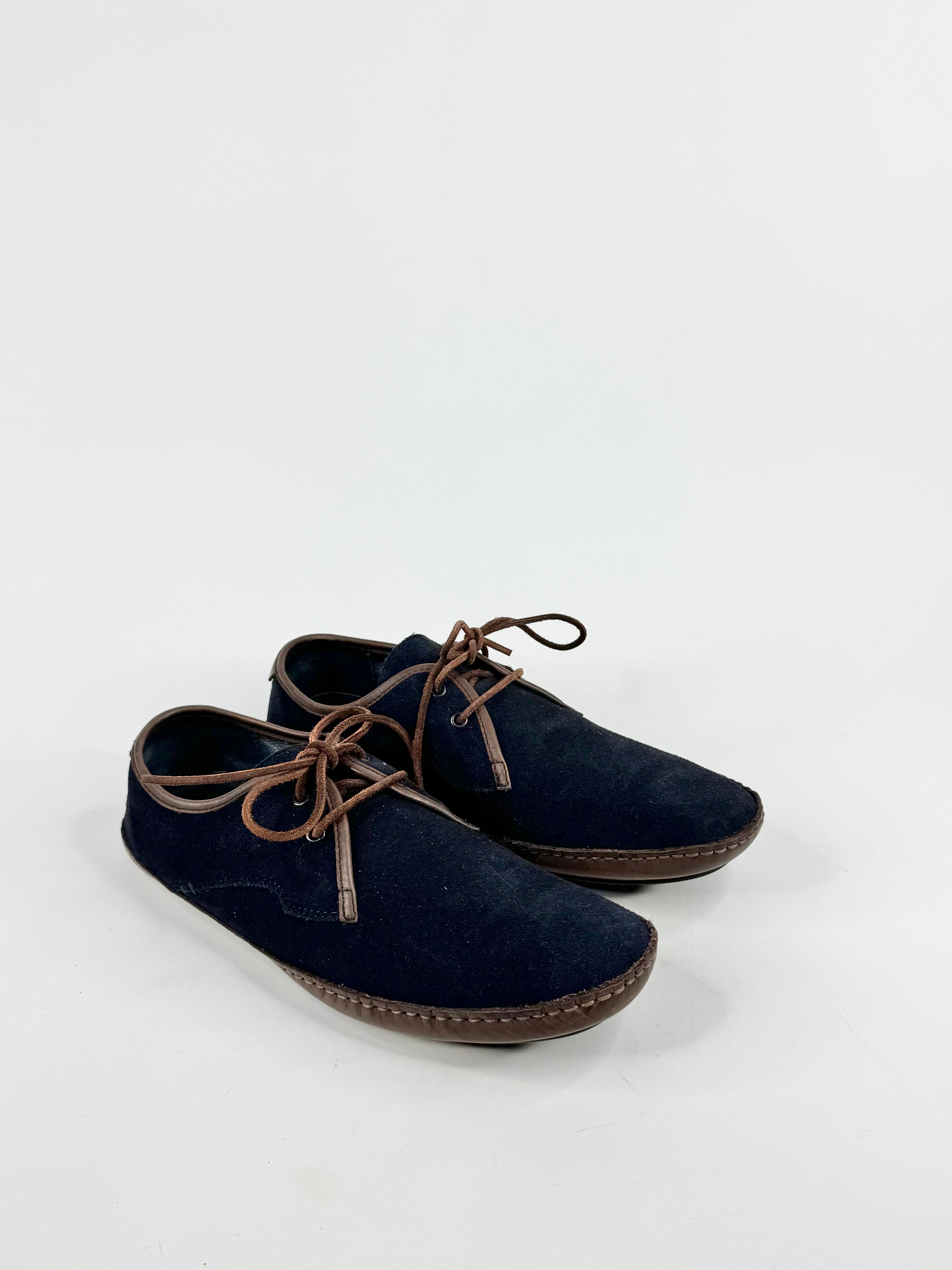 Aquila Navy Suede Lace Up Shoes - EU44