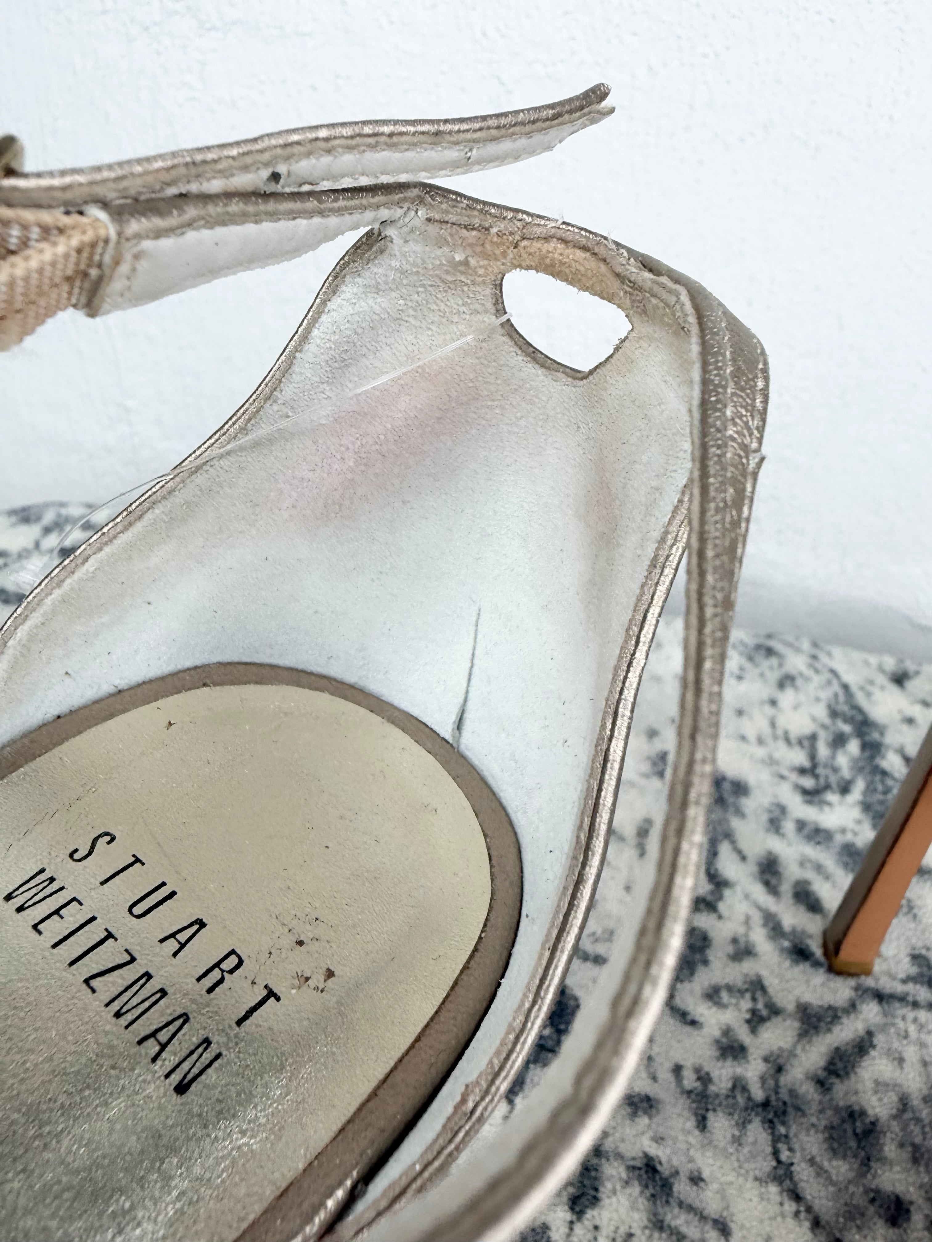 Stuart Weitzmann Metallic Bronze Stilettos - EU40