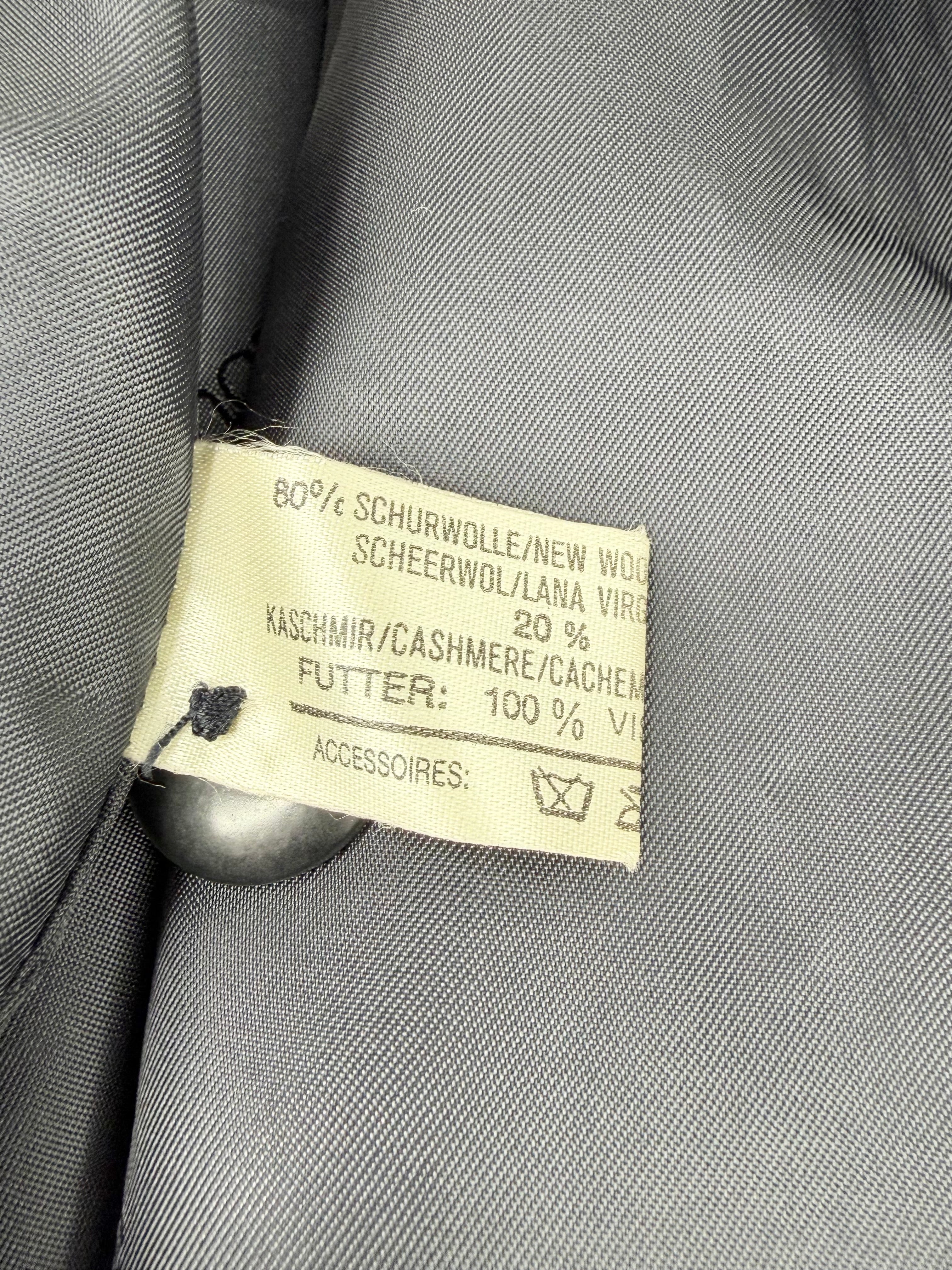 Vintage Louis Feraud Navy Wool & Cashmere Swing Coat - AU12