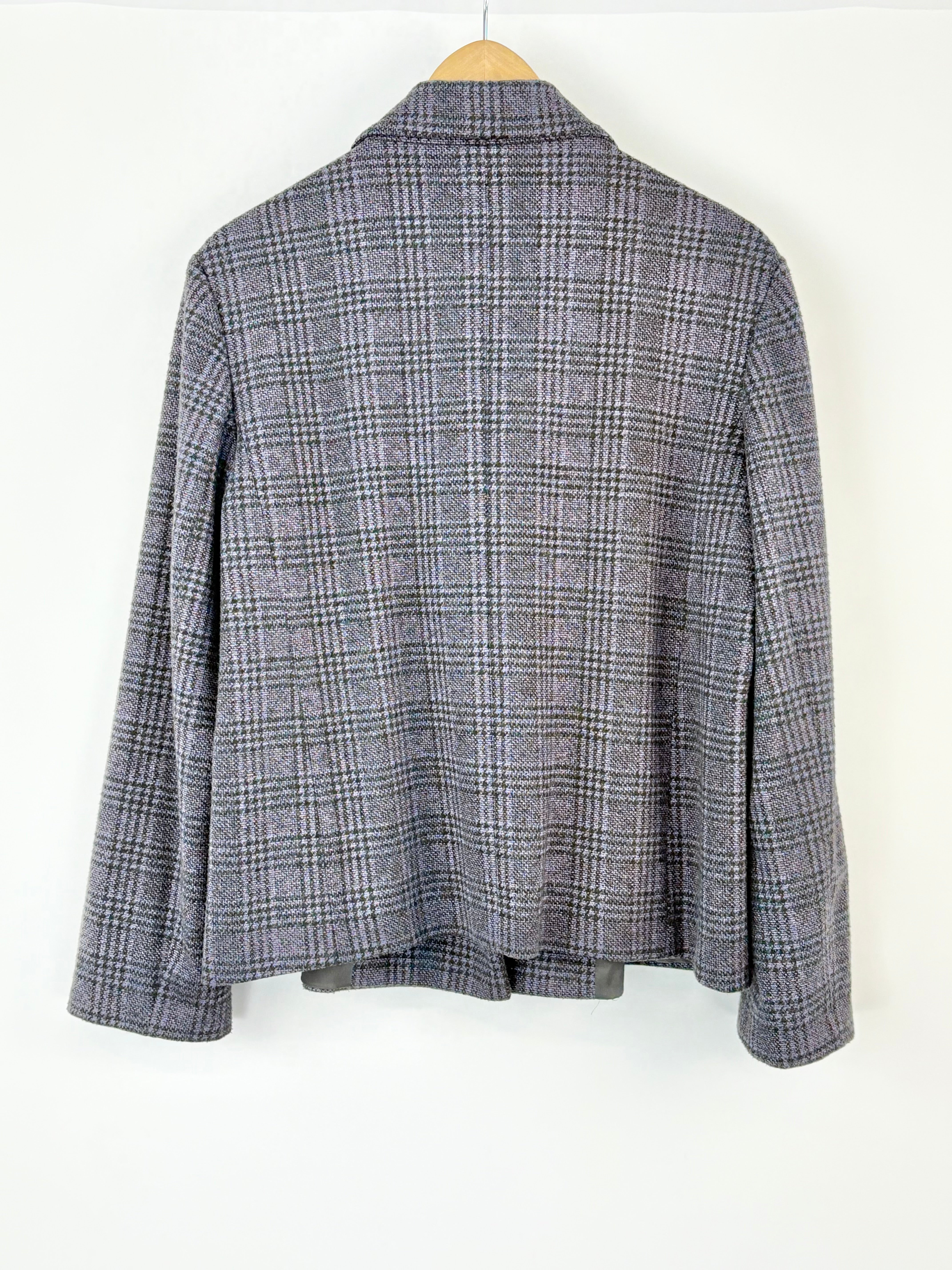 Le Tricot Perugia Purple-Check Blazer - AU12/14