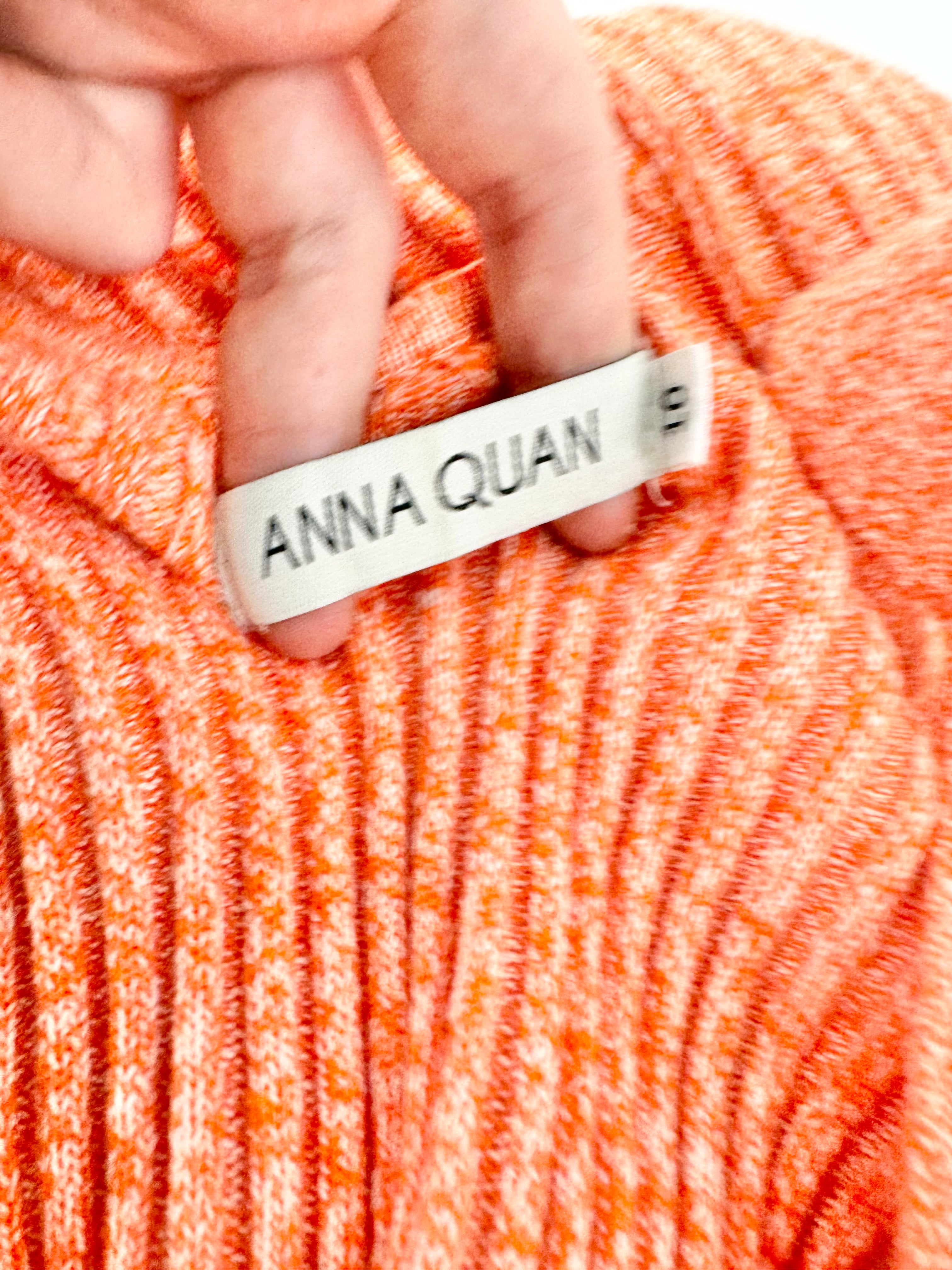 Anna Quan Tangerine Speckle Ribknit Maxi Dress - AU10