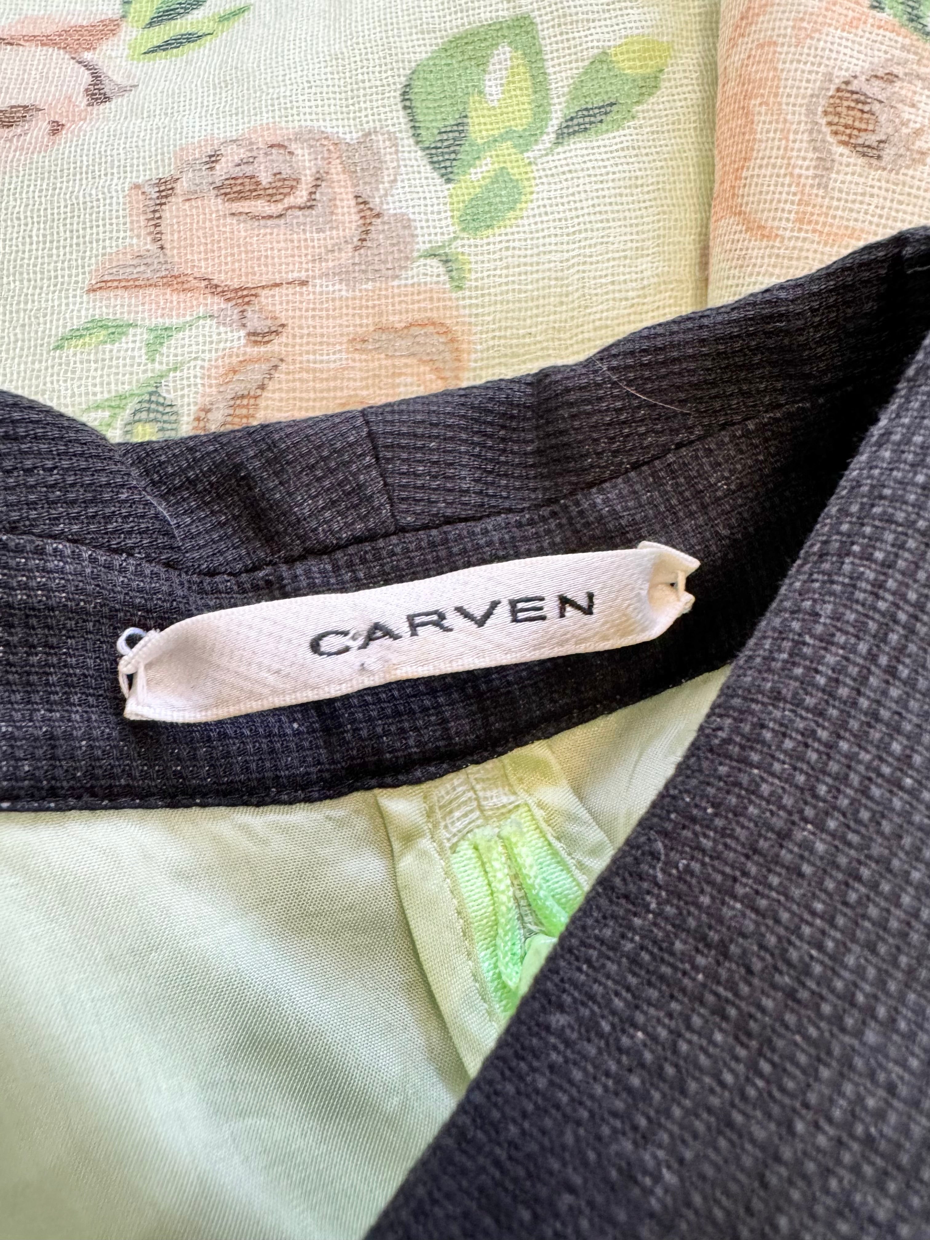 Carven Pistachio Green Floral Swing Dress - AU8/10