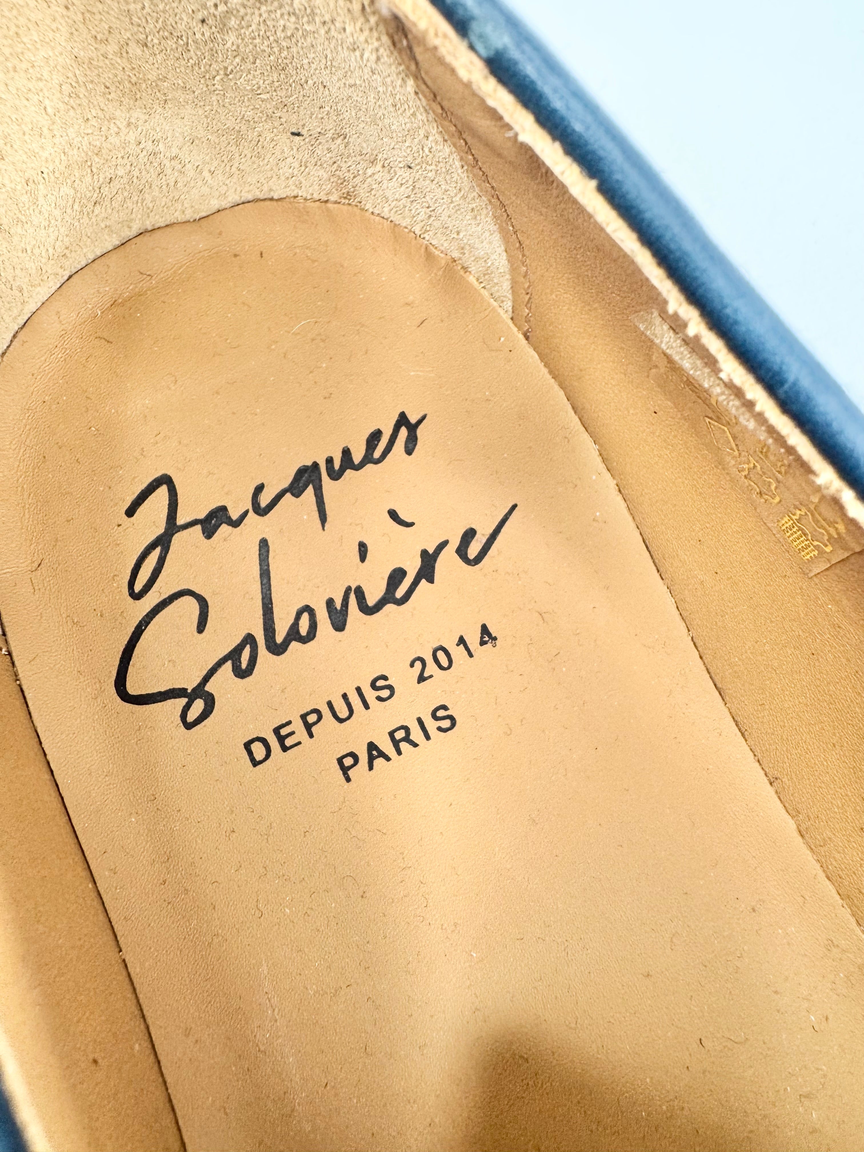 Jacques Soloviere Linen Navy Woven Loafers - EU43