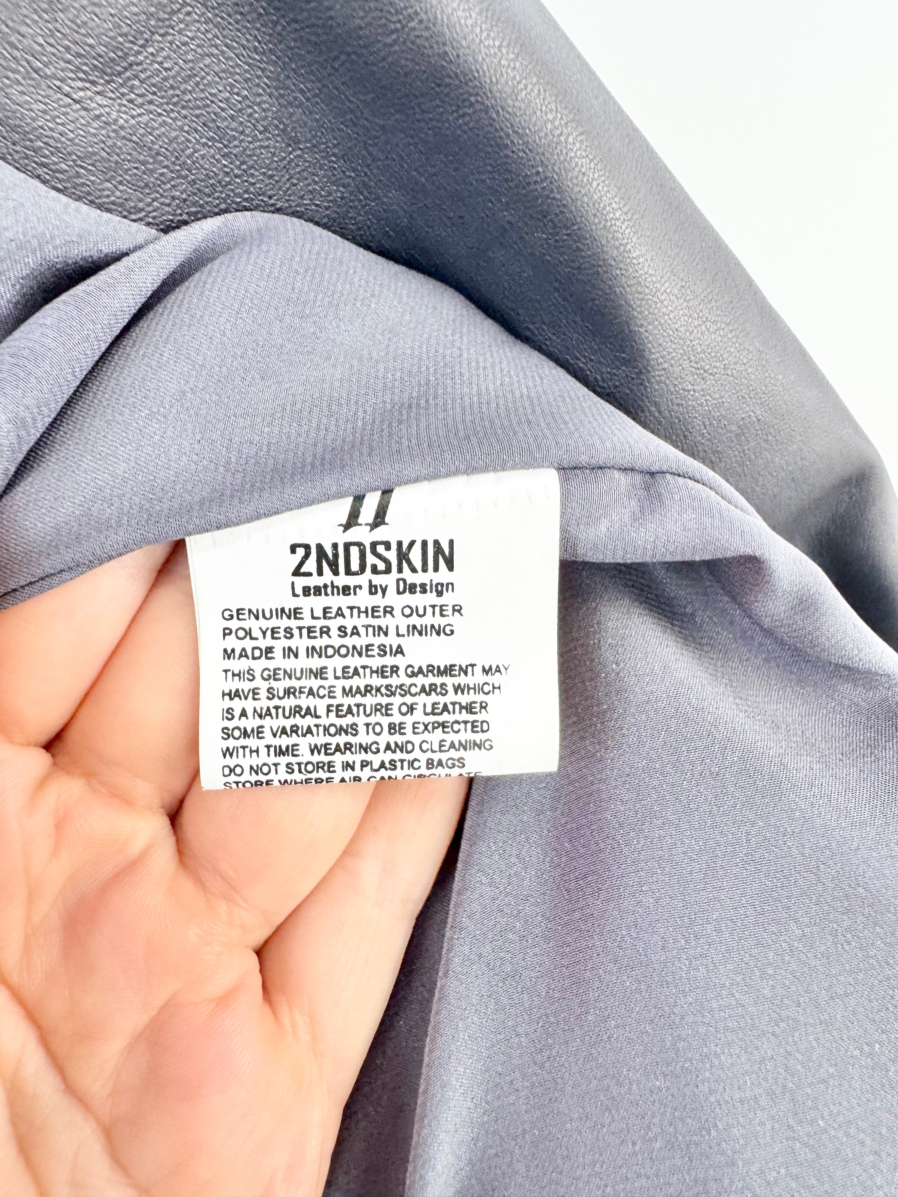 2nd Skin Black Leather Fitted Jacket - AU8