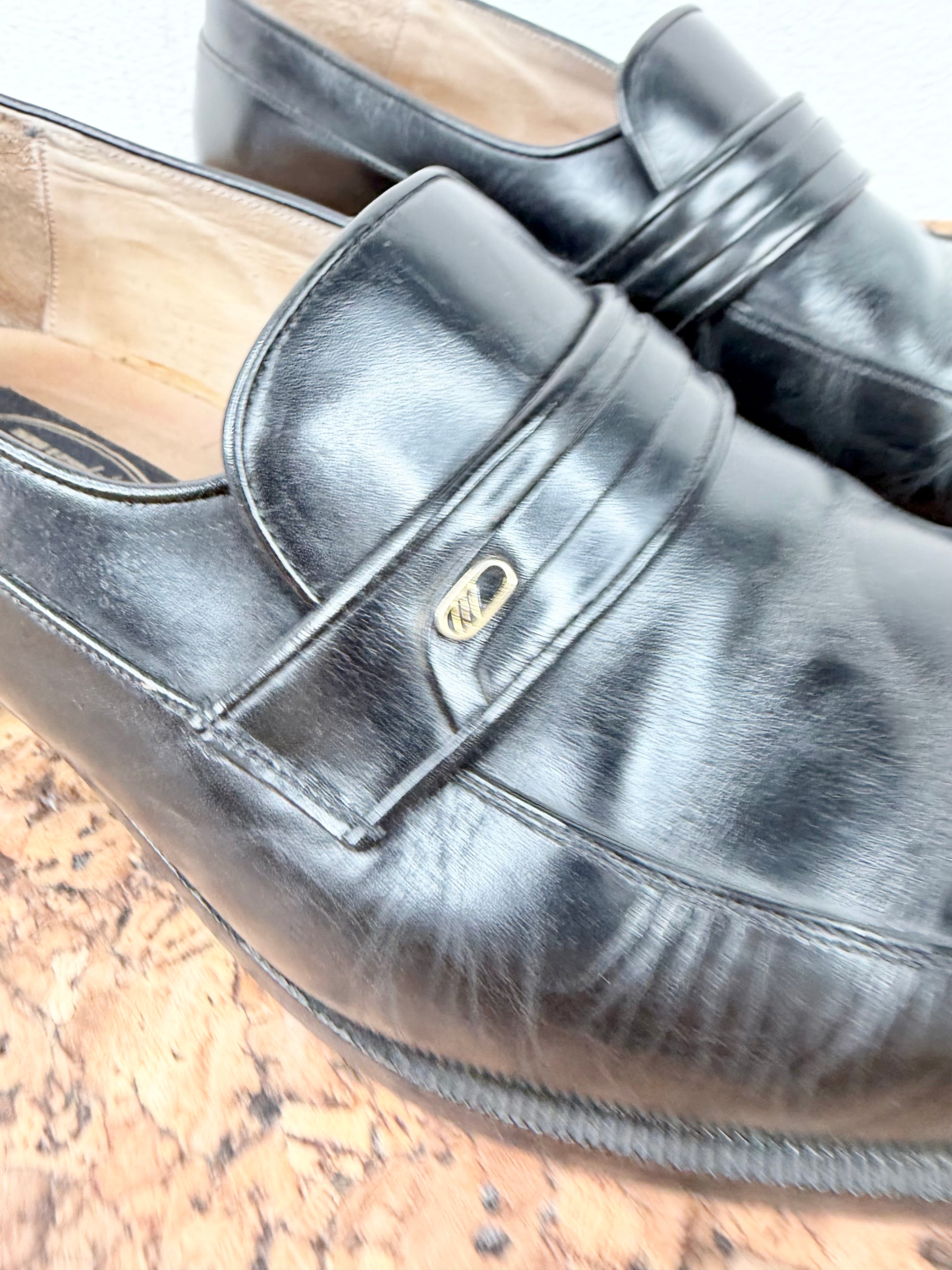 Fratelli Perri Black Slip On Dress Shoe - EU40