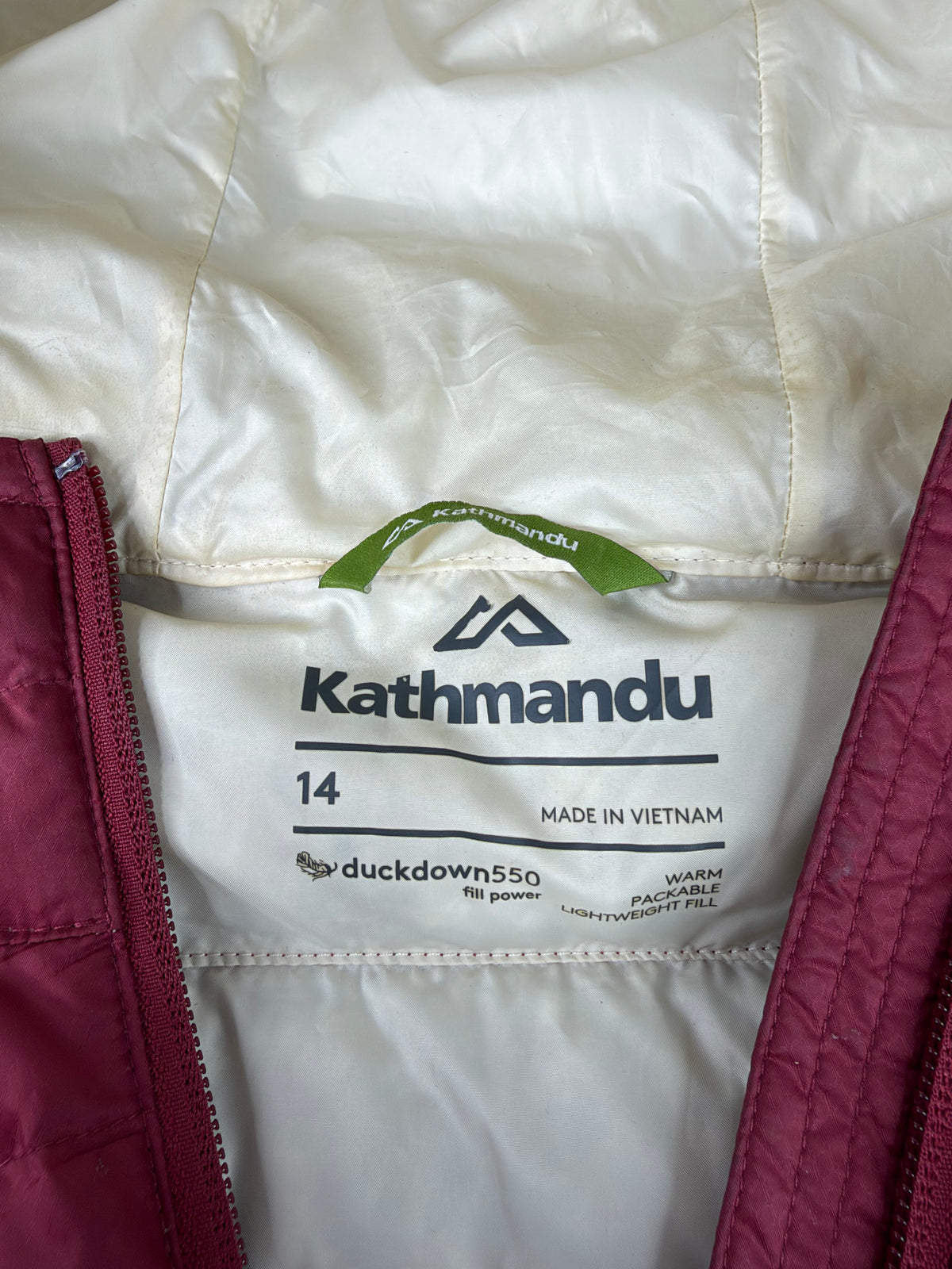 Kathmandu Port Wine 'Heli' Hooded Down Vest - AU14