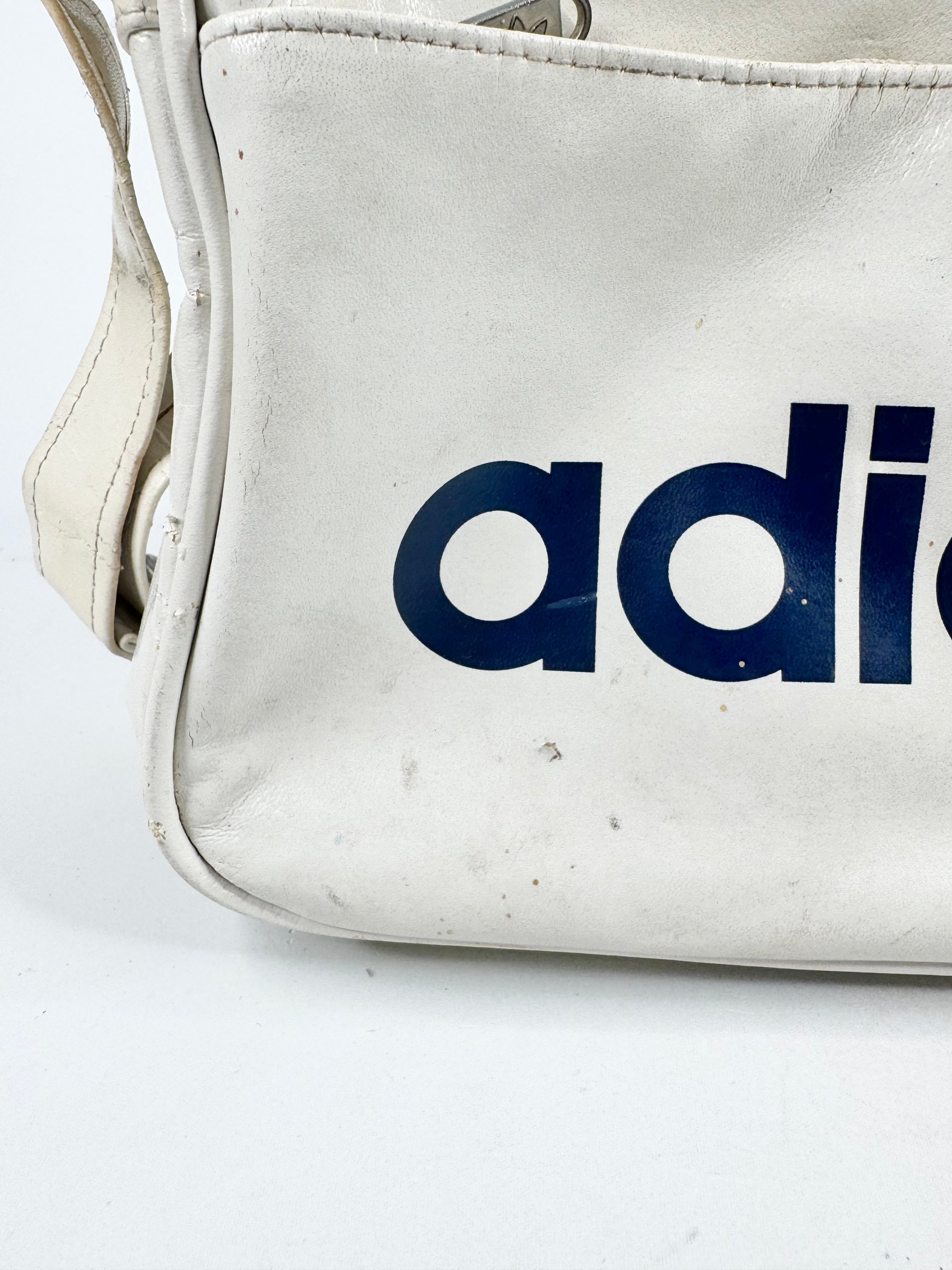 Vintage Adidas Cream Vinyl Bag