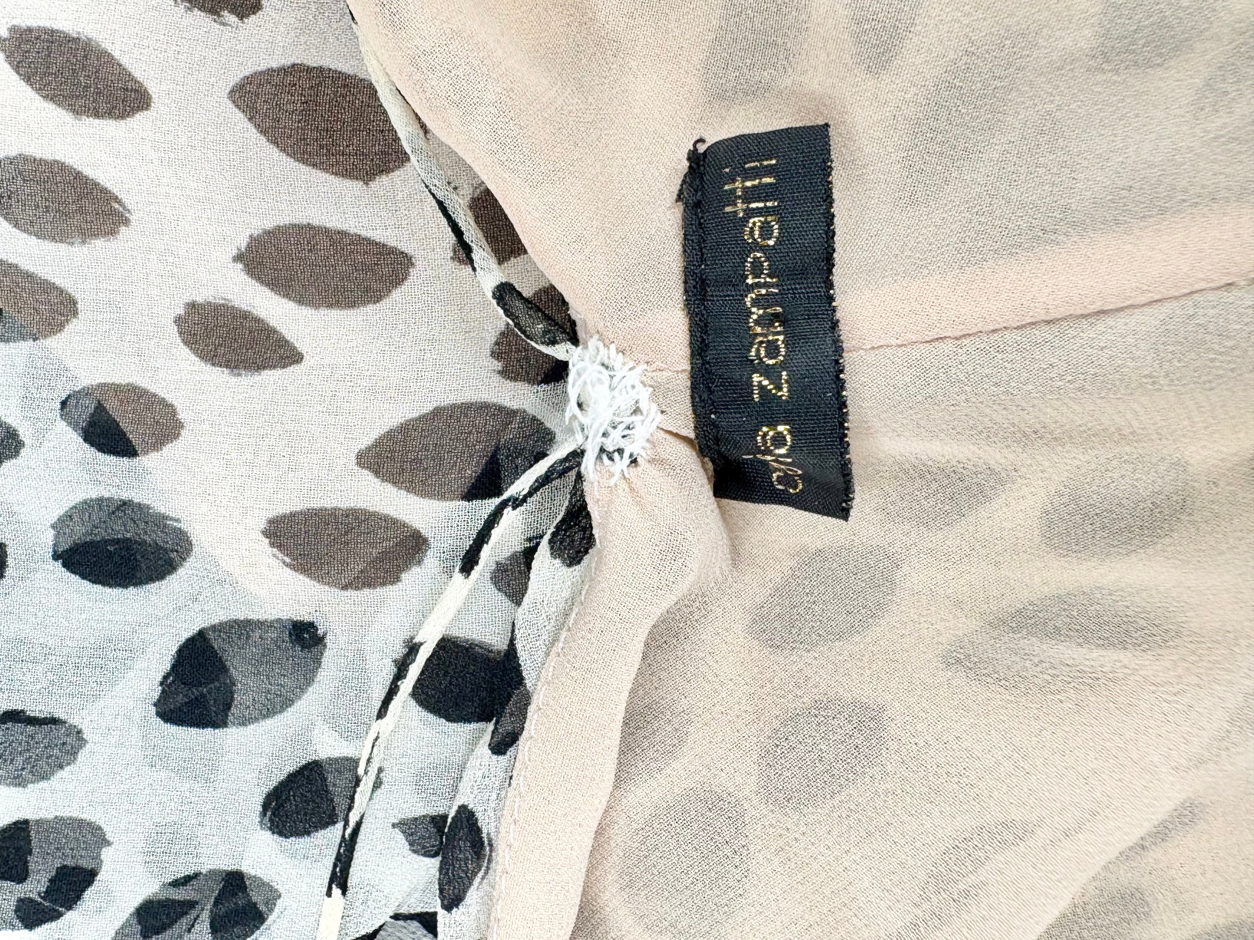 Carla Zampatti Black & White Bias Cut Silk Gown - AU10