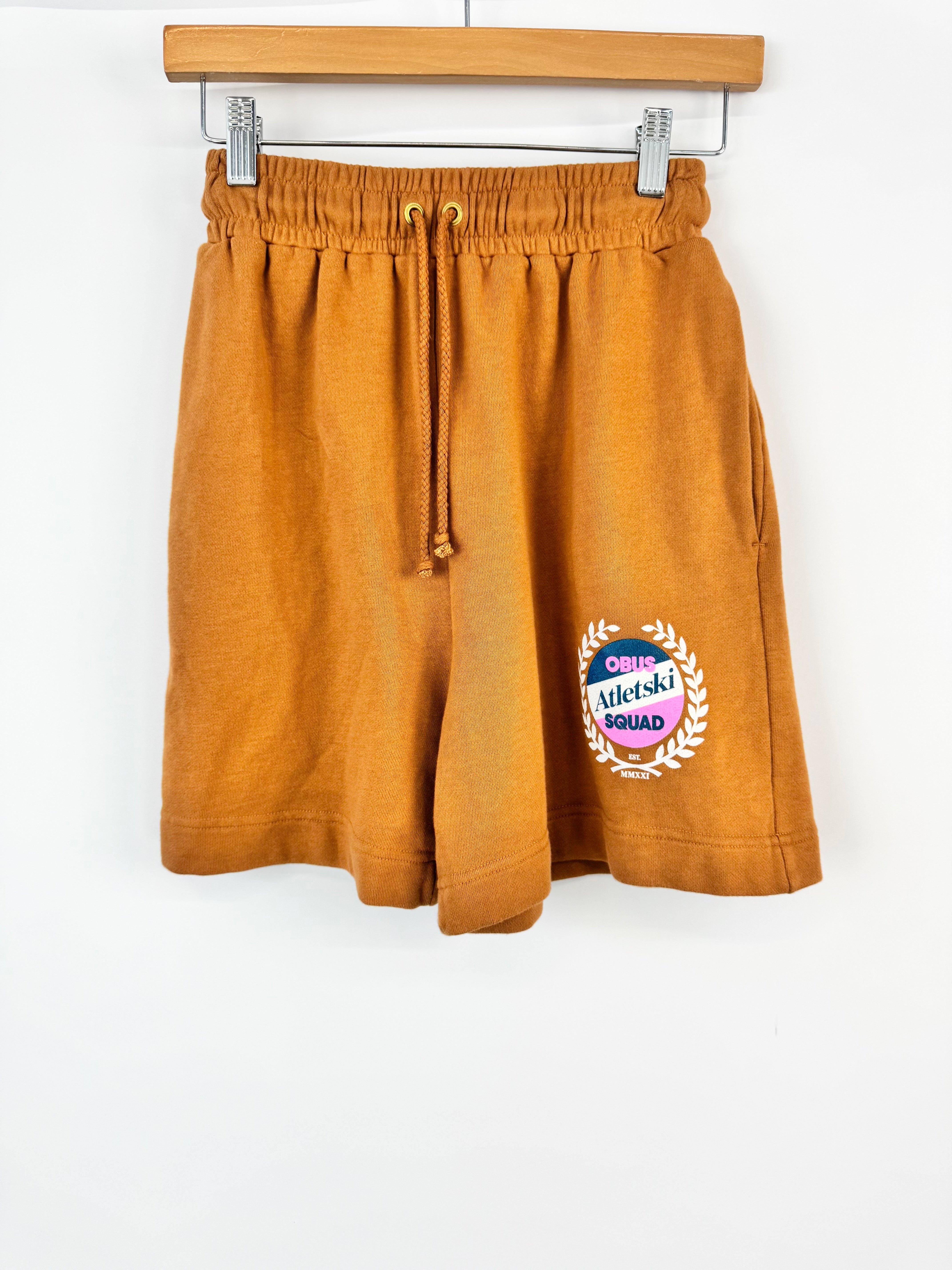 Obus Burnt Orange 'Athletski Squad' Jersey Shorts - AU6