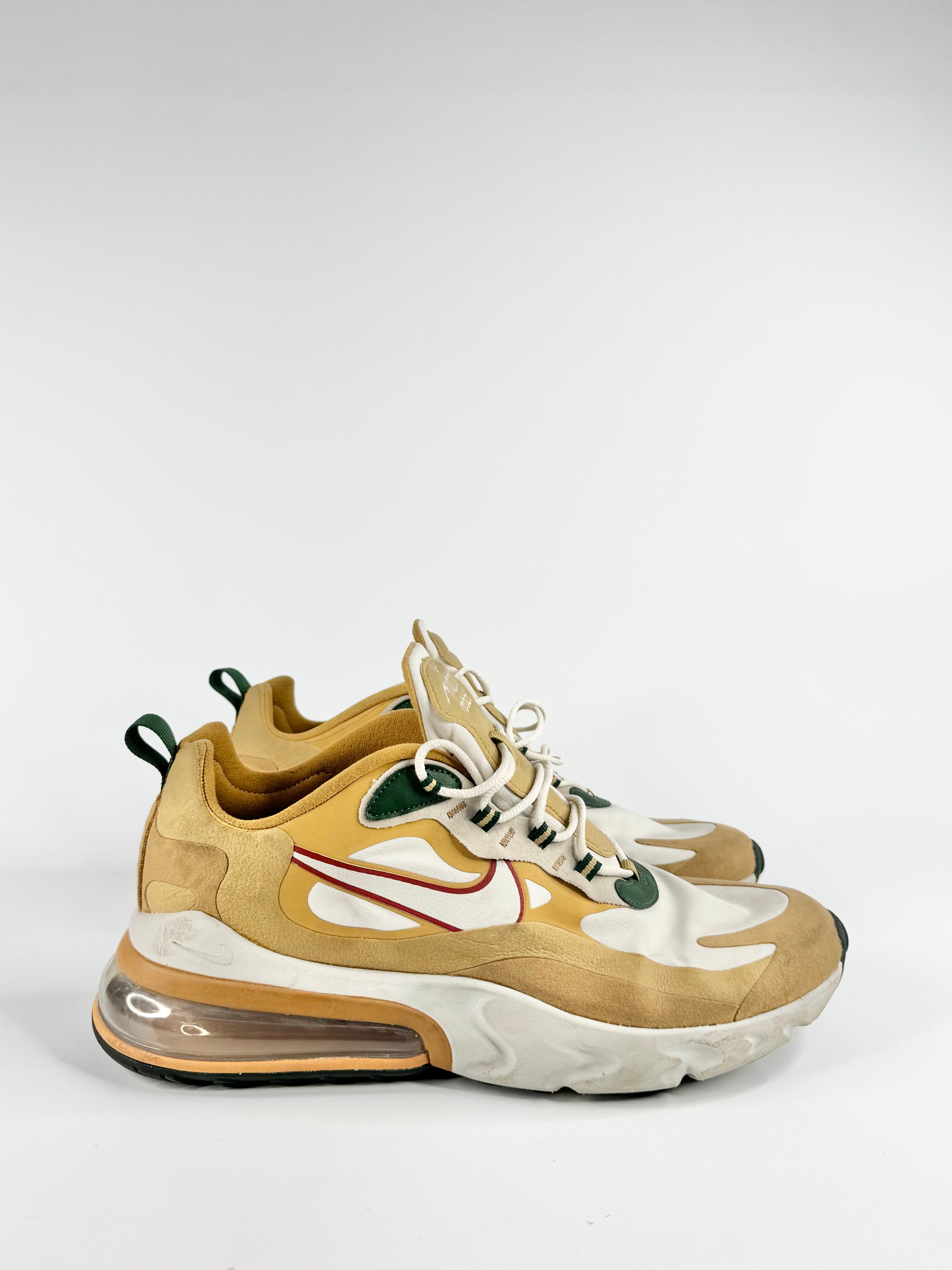 Nike Air Max 270 React Reggae Gold & Wheat Sneakers - EU46