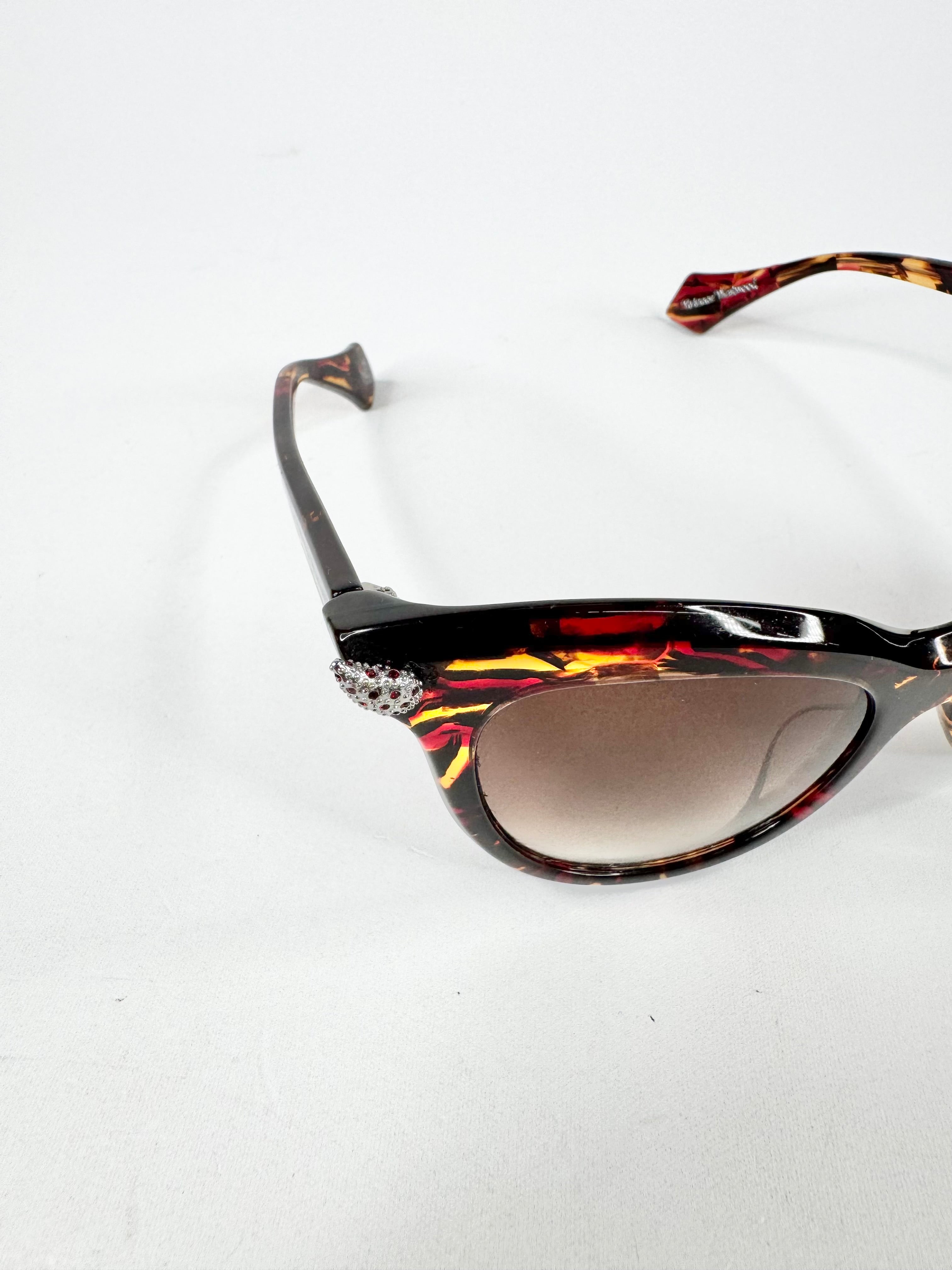 Vivienne Westwood 'Crystal Horn' Tortoiseshell Sunglasses