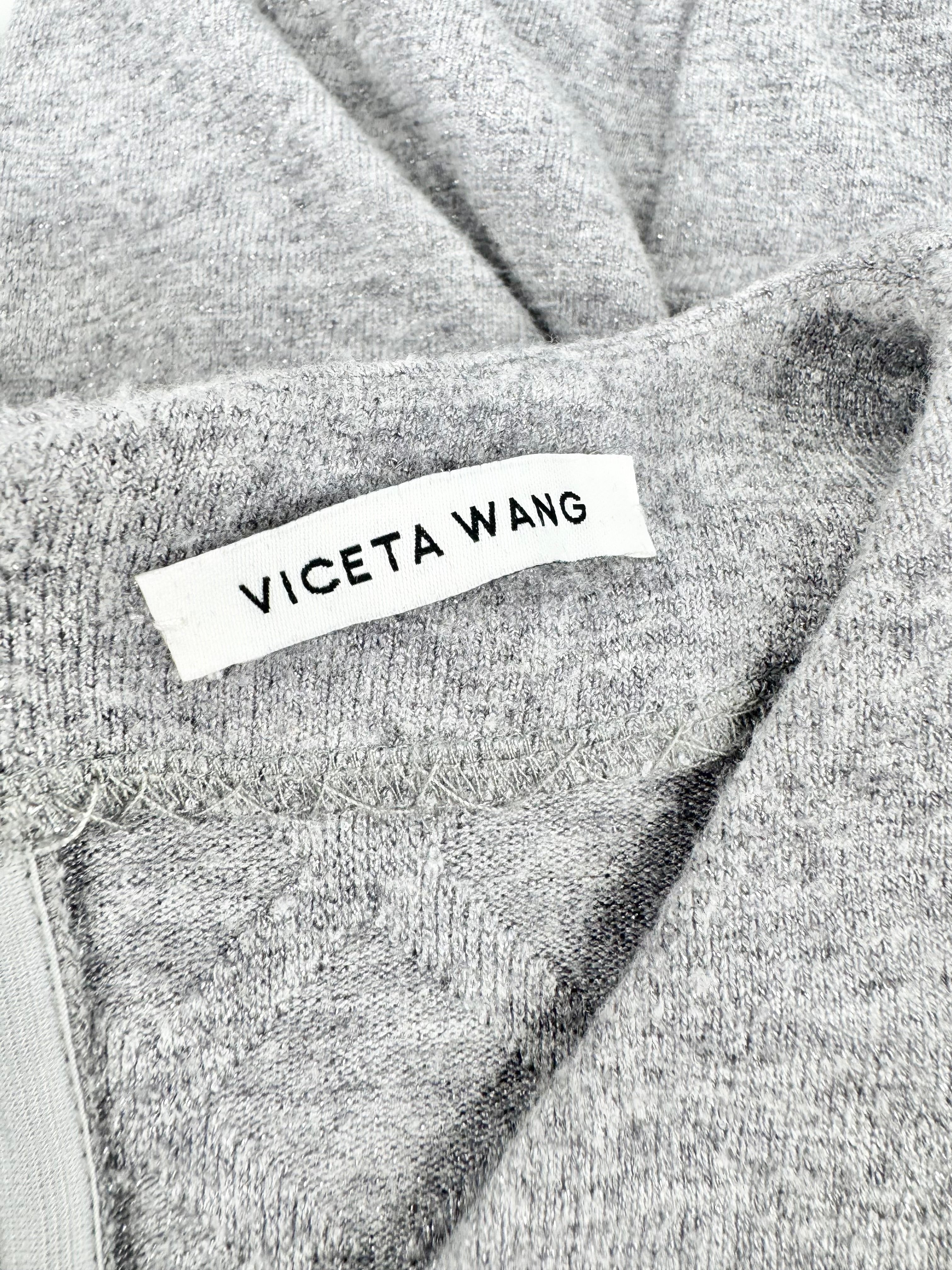 Viceta Wang Grey & Pink Long Sleeve Maxi Dress - AU8