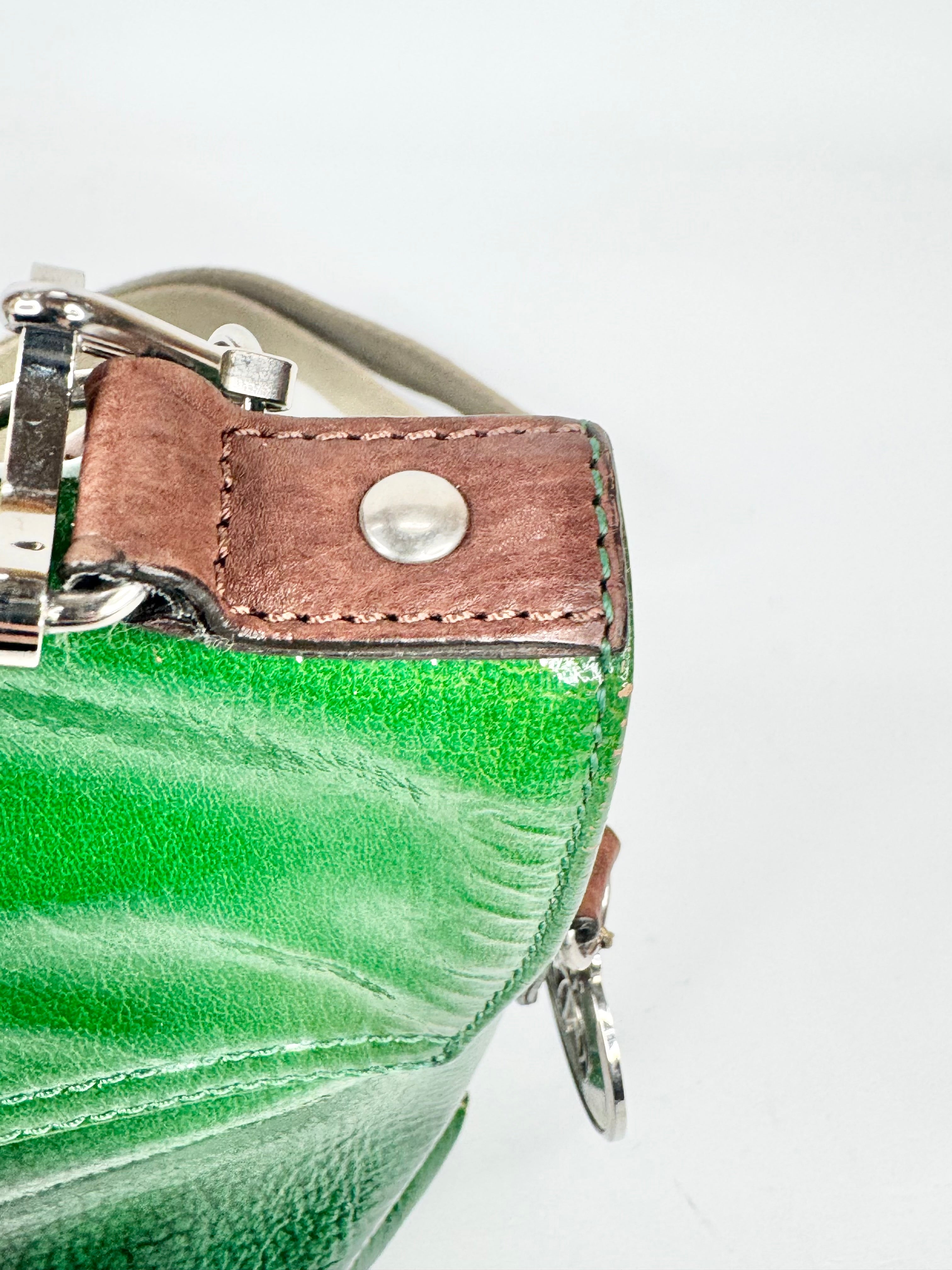 Lanvin Emerald Green Patent Leather Shoulder Bag