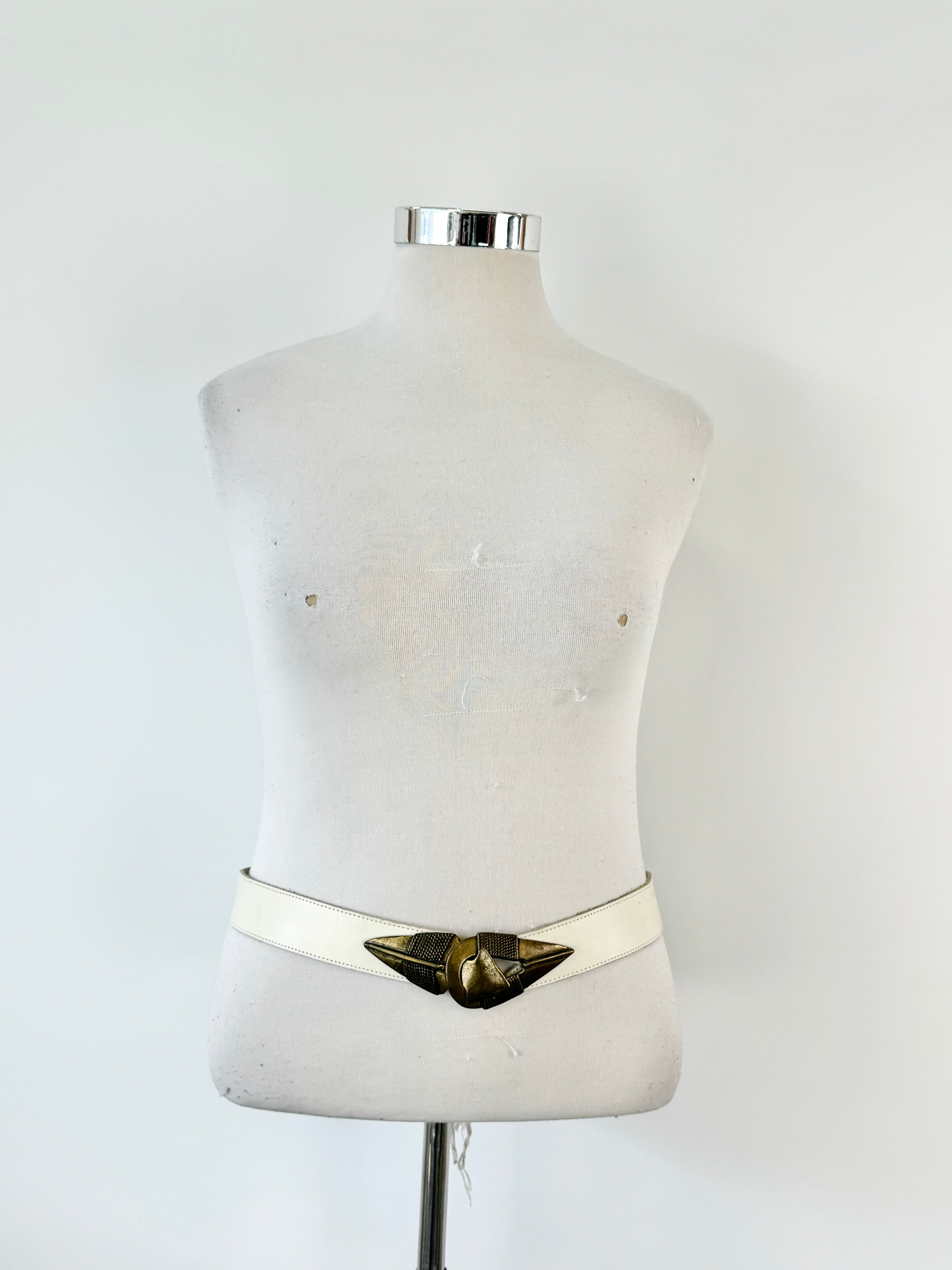 Vintage Sportscraft White Belt