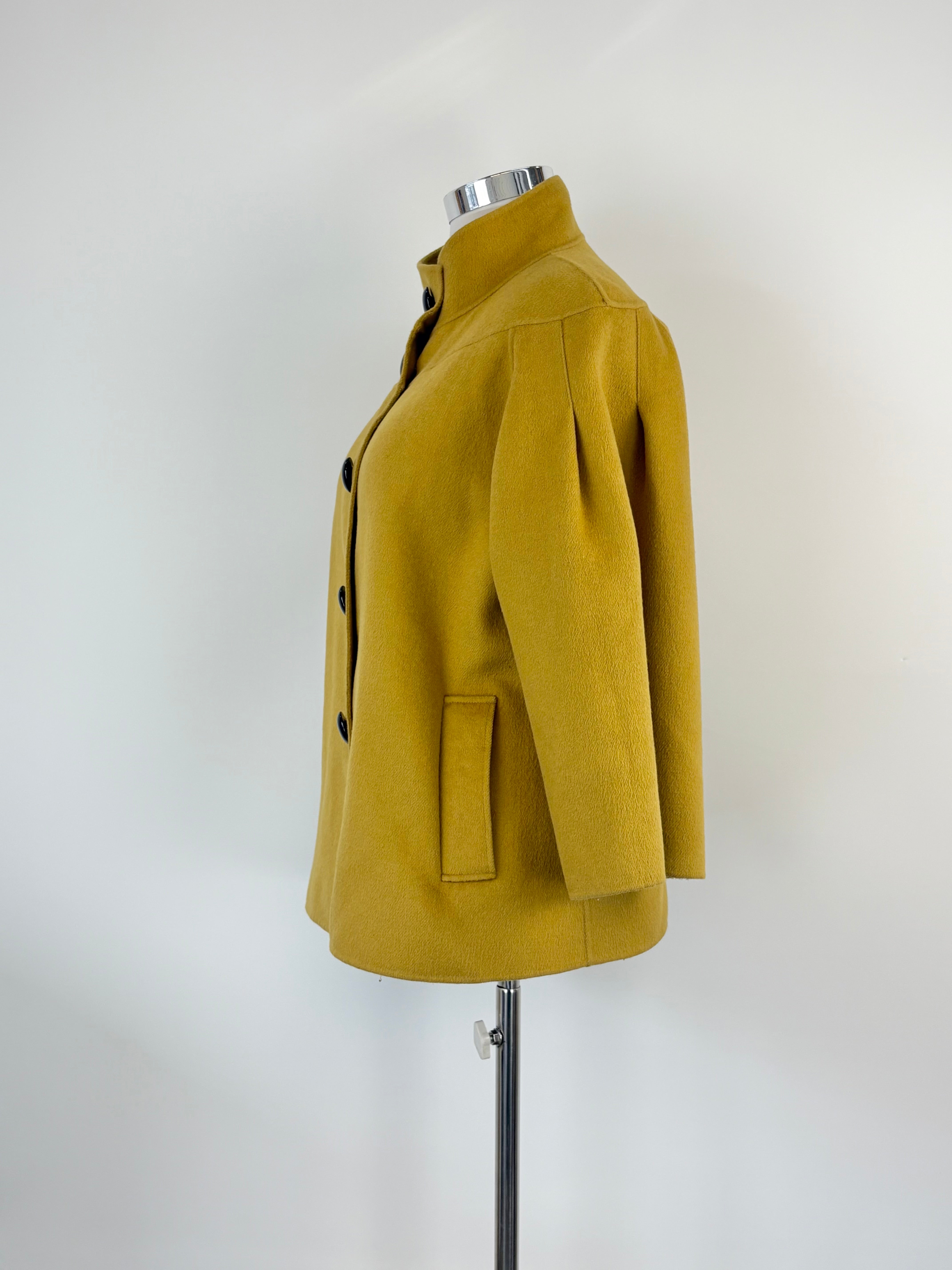 Jaeger London Mustard Yellow Wool-Blend Jacket - AU16