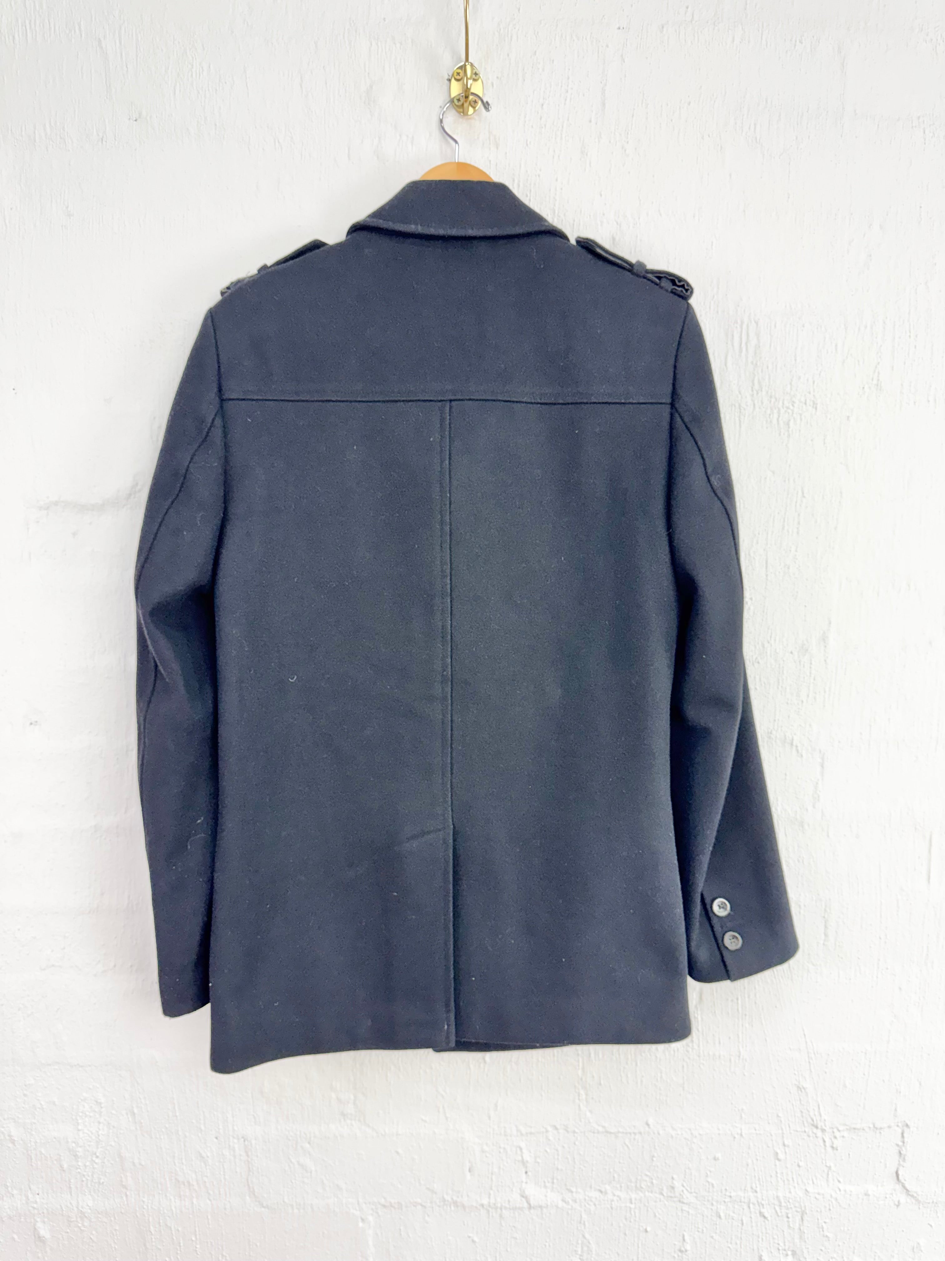 Ted Baker Black Wool Peacoat - S