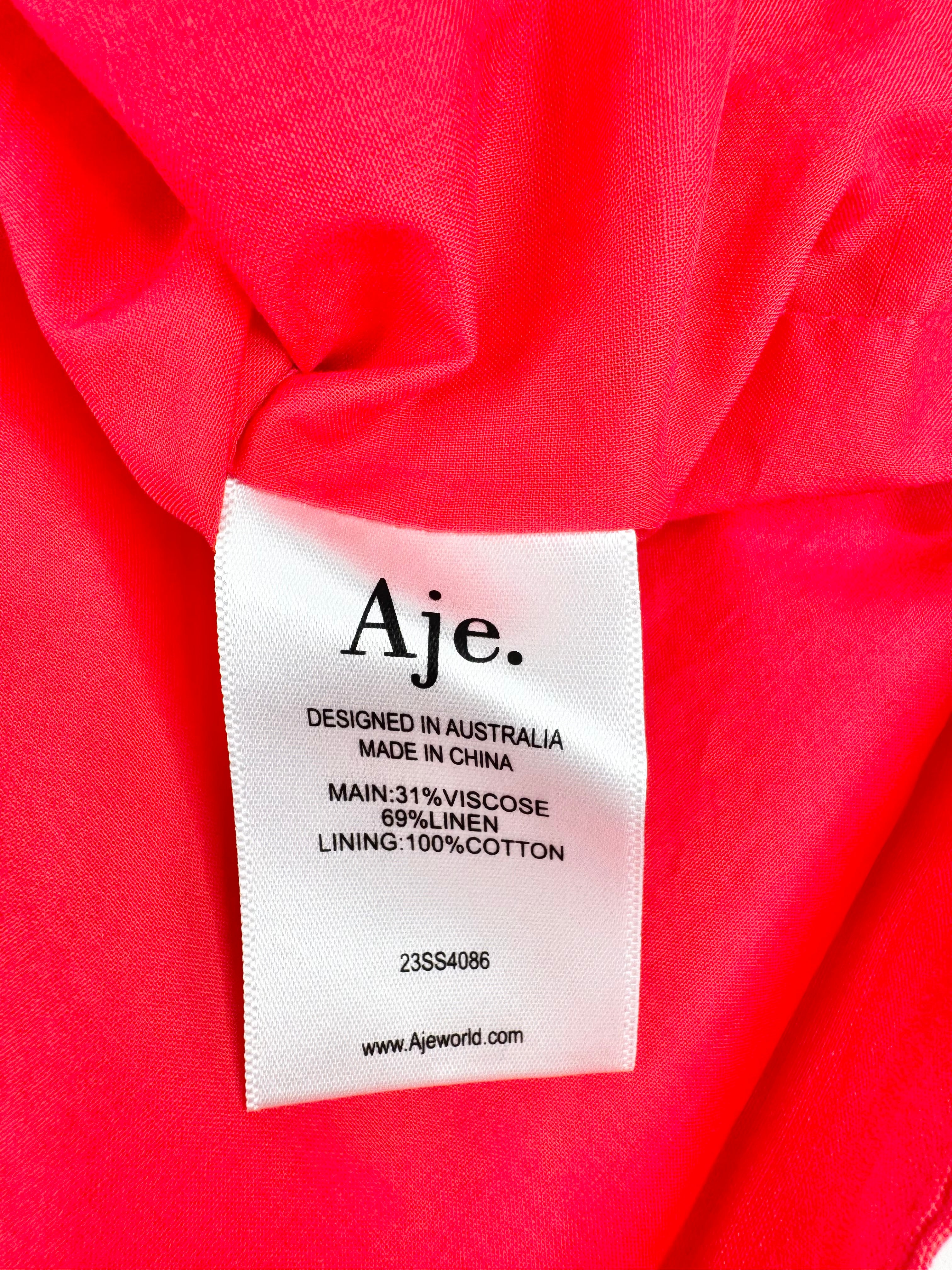 Aje 'Kinship' Bright Red Draped Mini Skirt NWT - AU6