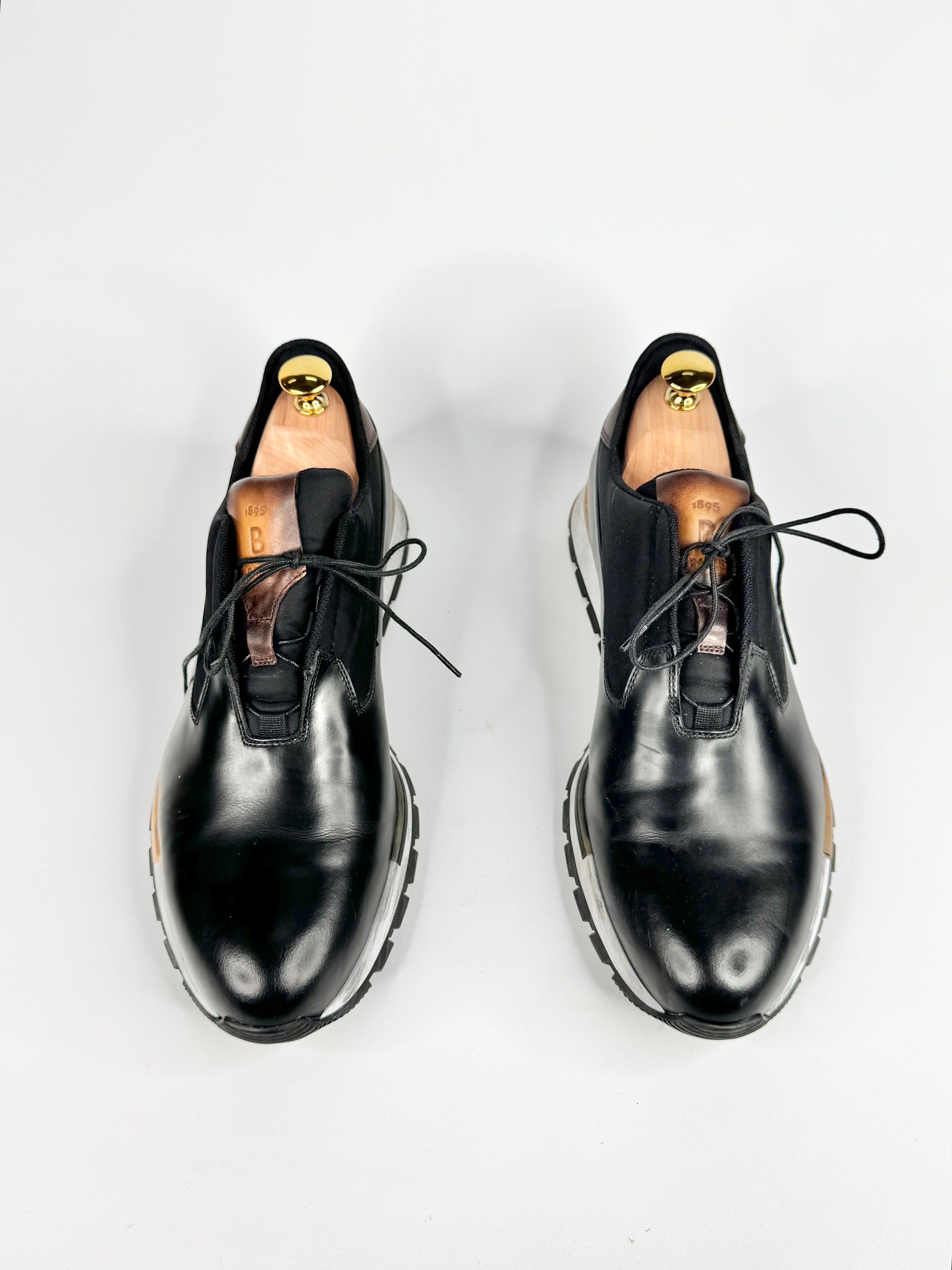 Berluti Black 'Fast Track' Leather Sneakers - EU43.5