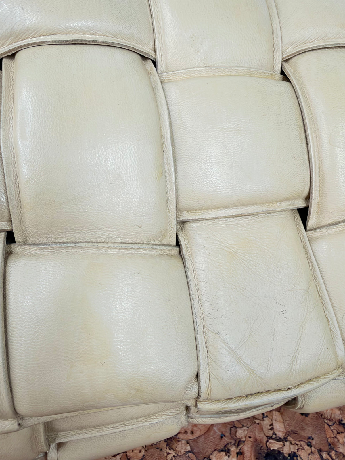 Bottega Veneta Chain Cassette Bag in Porridge & Gold