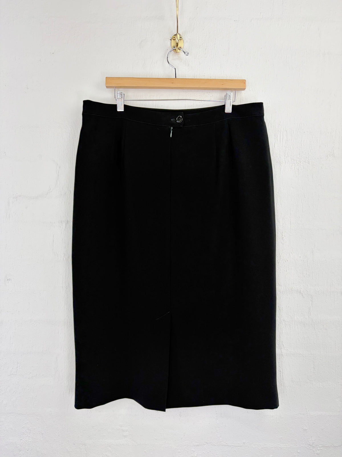Marina Rinaldi Black, Green & White Rose Patterned Pencil Skirt - AU18/20