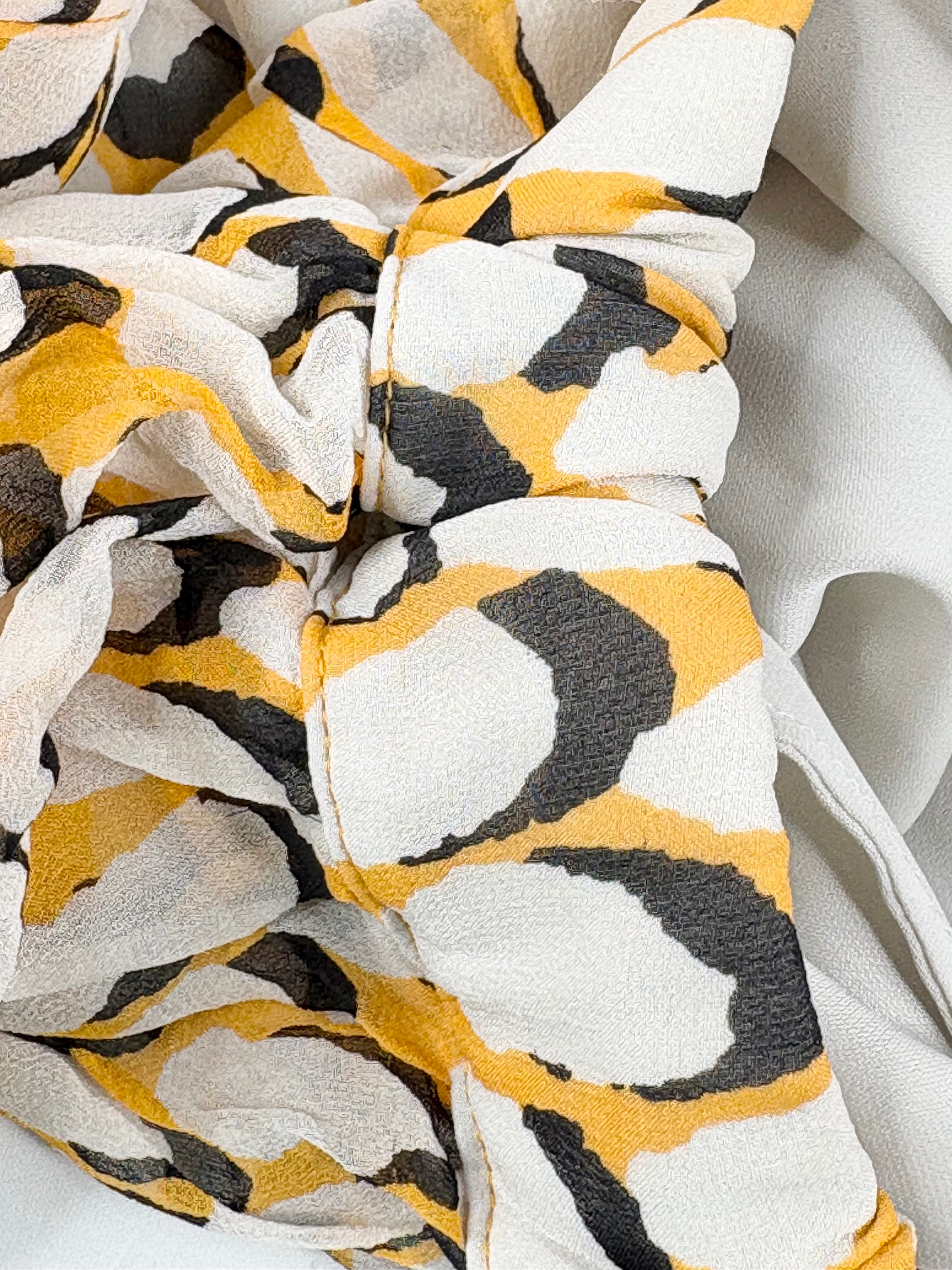 Diane von Furstenberg Yellow Patterned 'Robyn' Silk Top - AU12/14