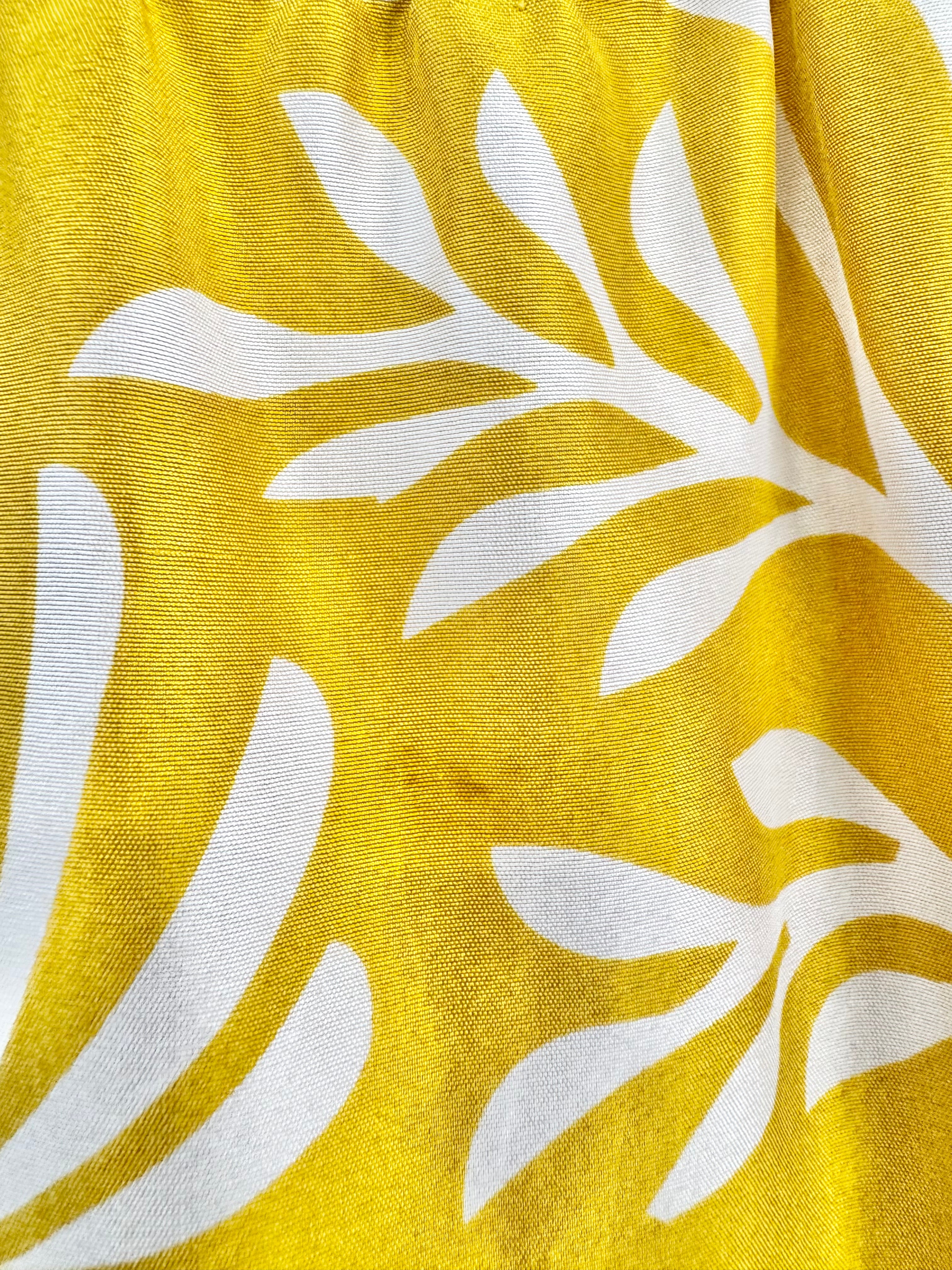 Lee Mathews Gold & White Silk Jumper Dress - AU10