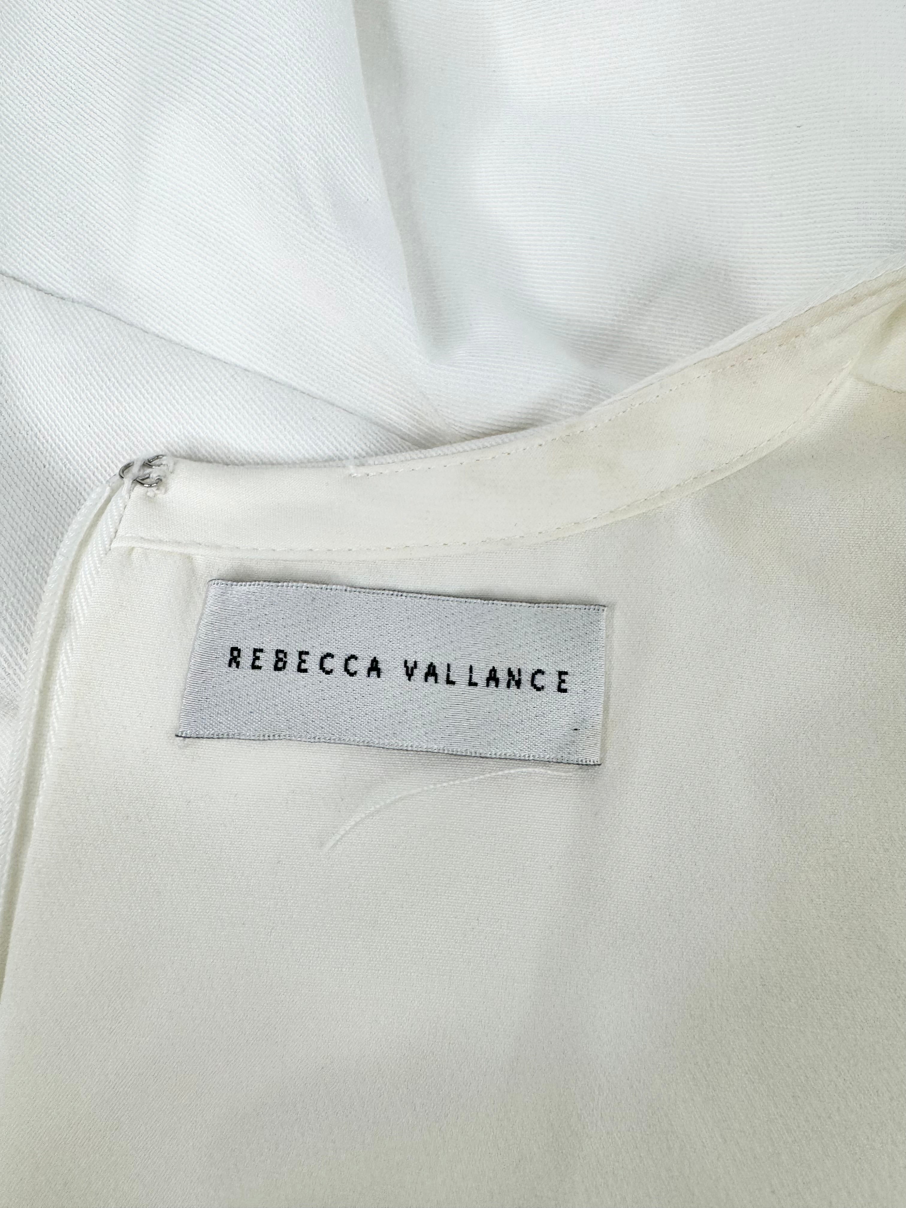Rebecca Vallance White Frilled Embellished Dress - AU10