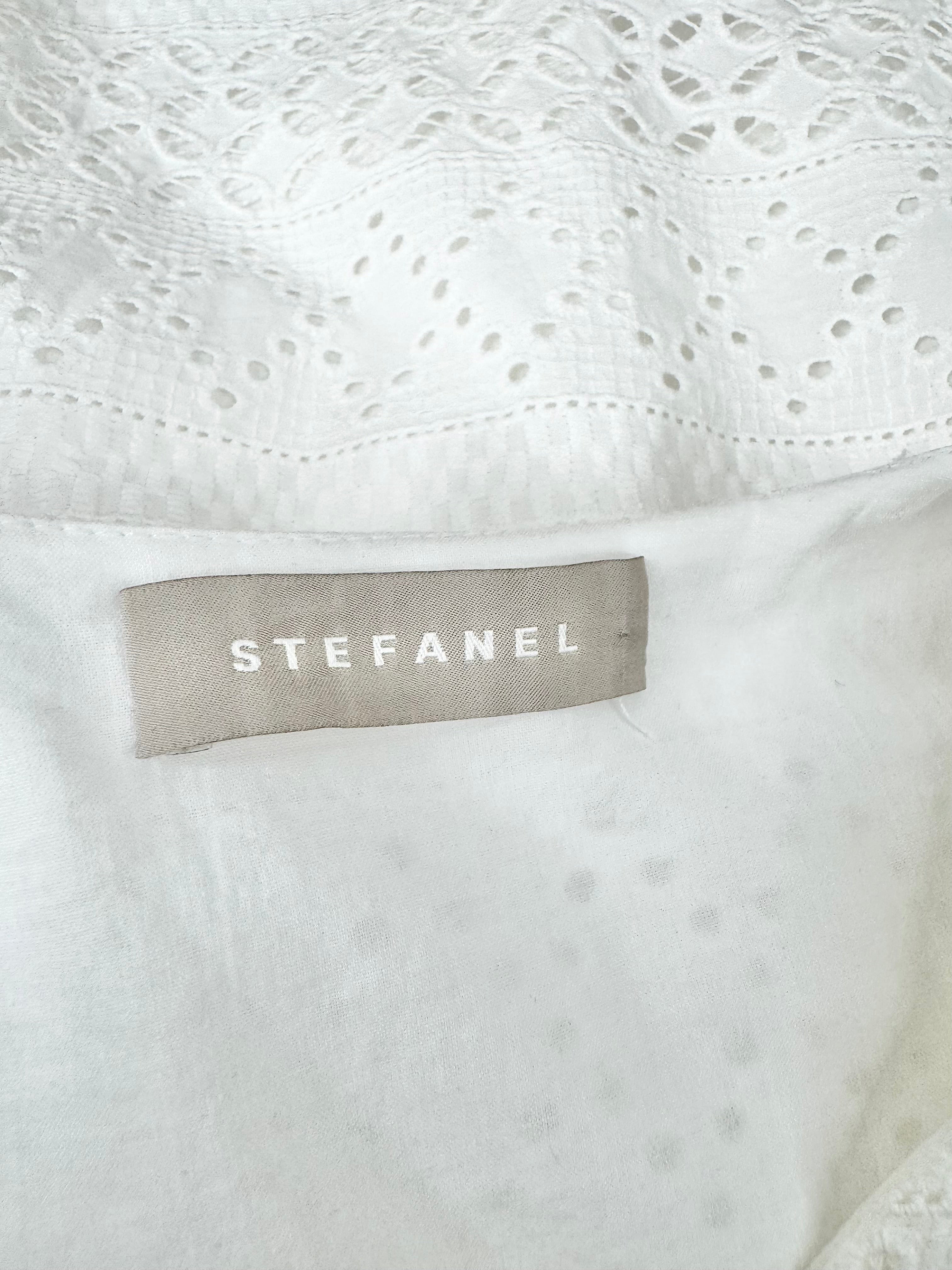 Stefanel White Lace Sleeveless Shift Dress - AU10