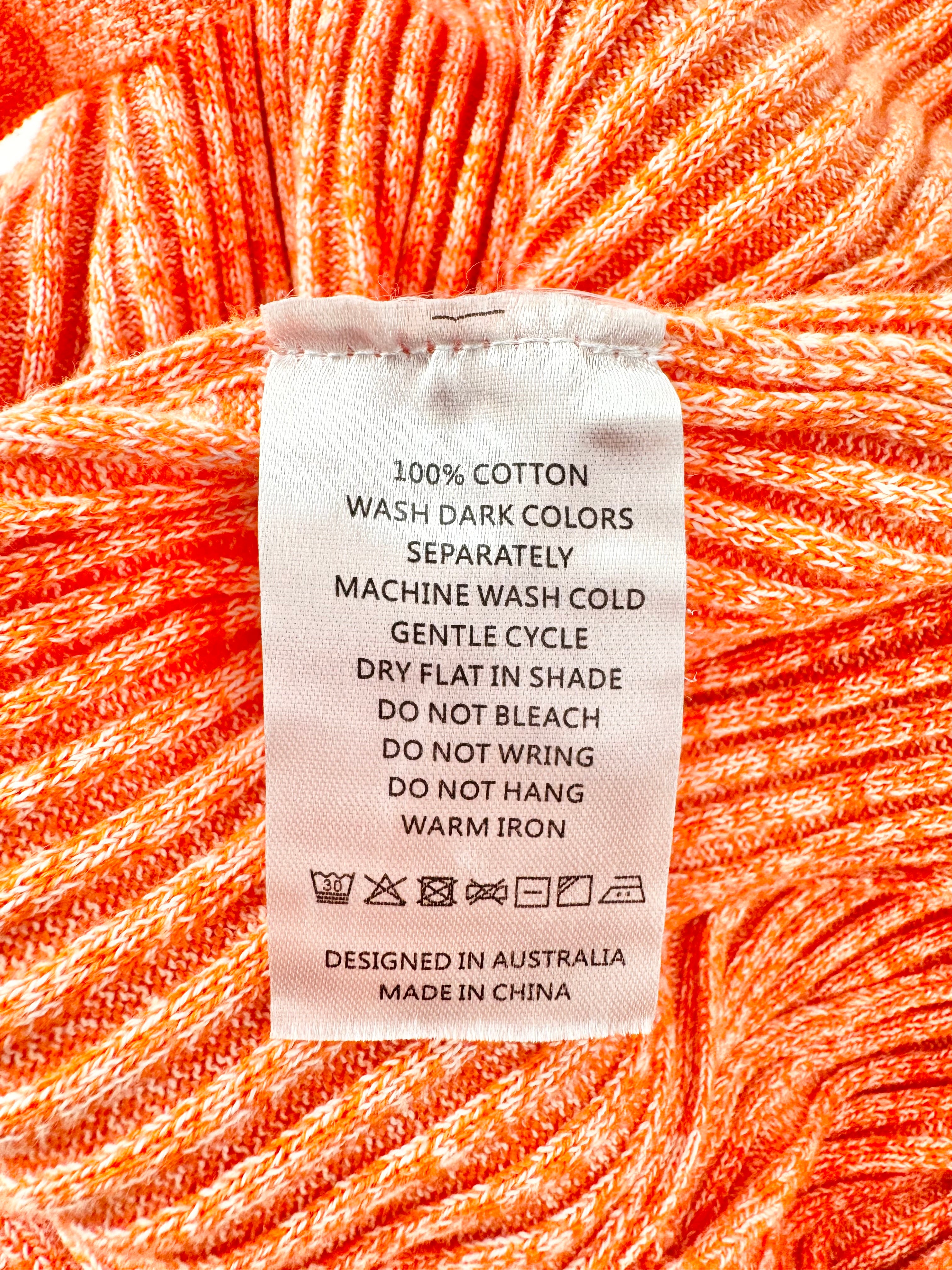 Anna Quan Tangerine Speckle Ribknit Maxi Dress - AU10