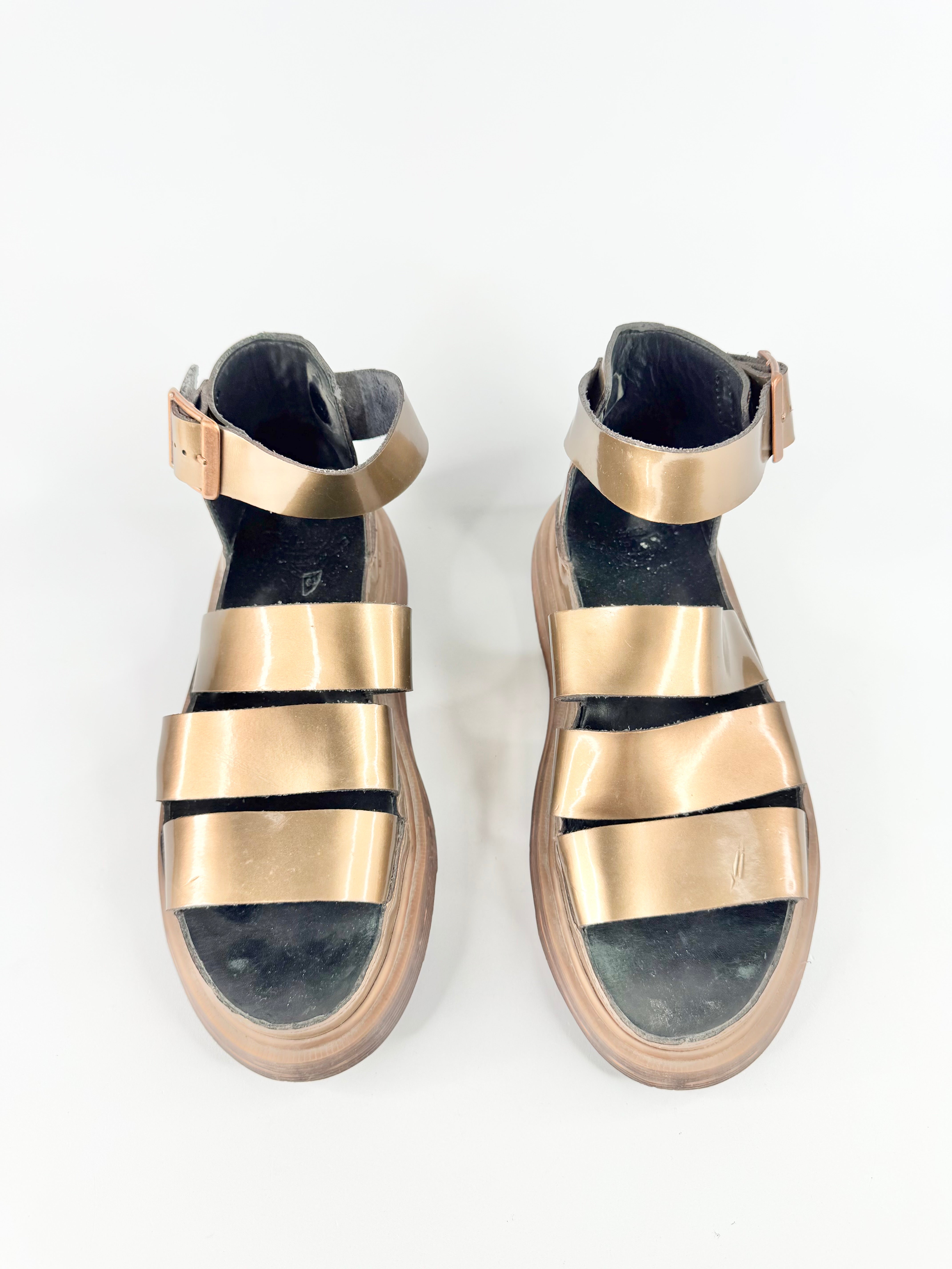 Dr. Martens Bronze 'Clarissa Brando' Sandals - EU40