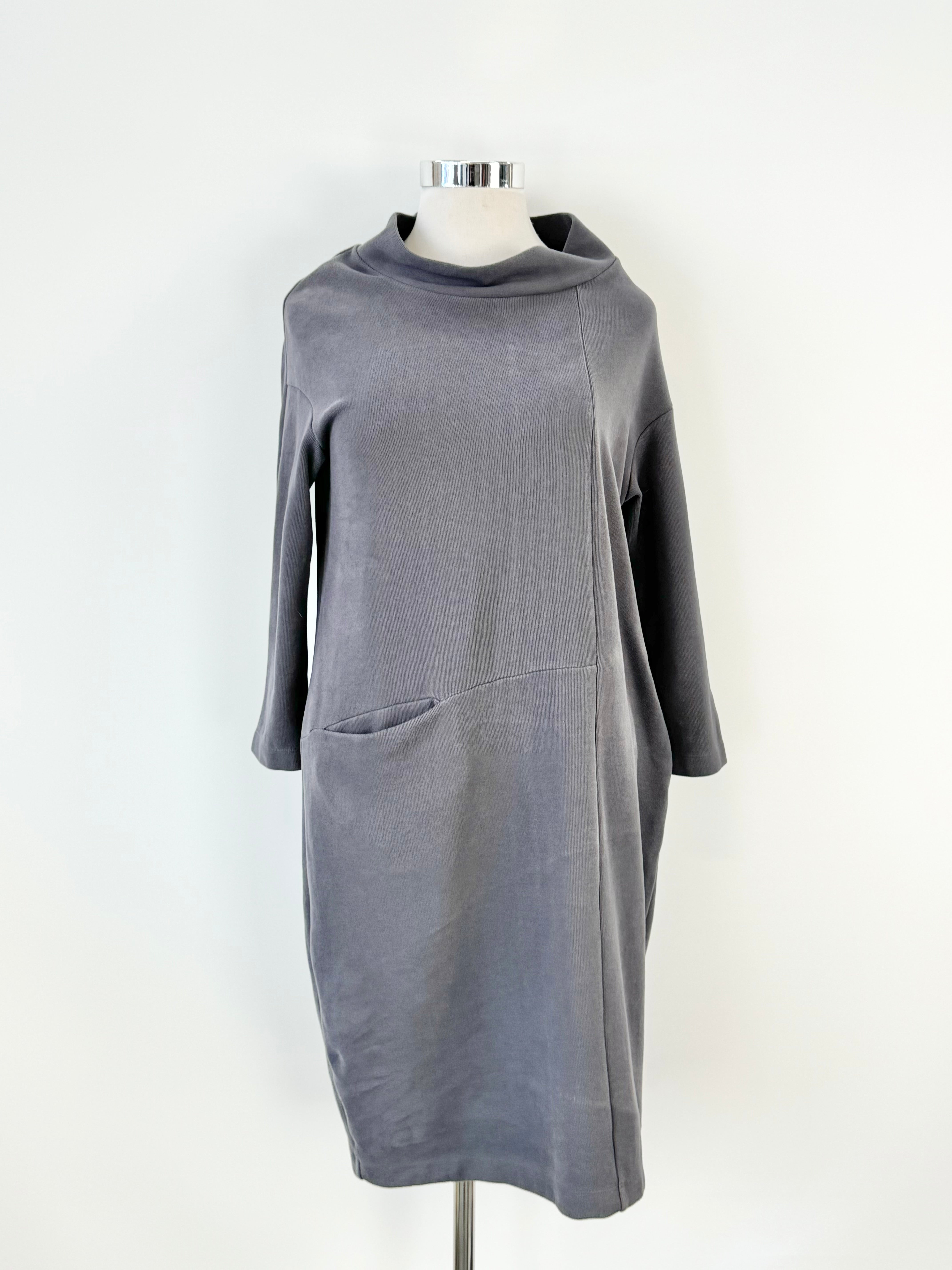 Grizas Stone Grey Turtleneck Dress - AU12/14