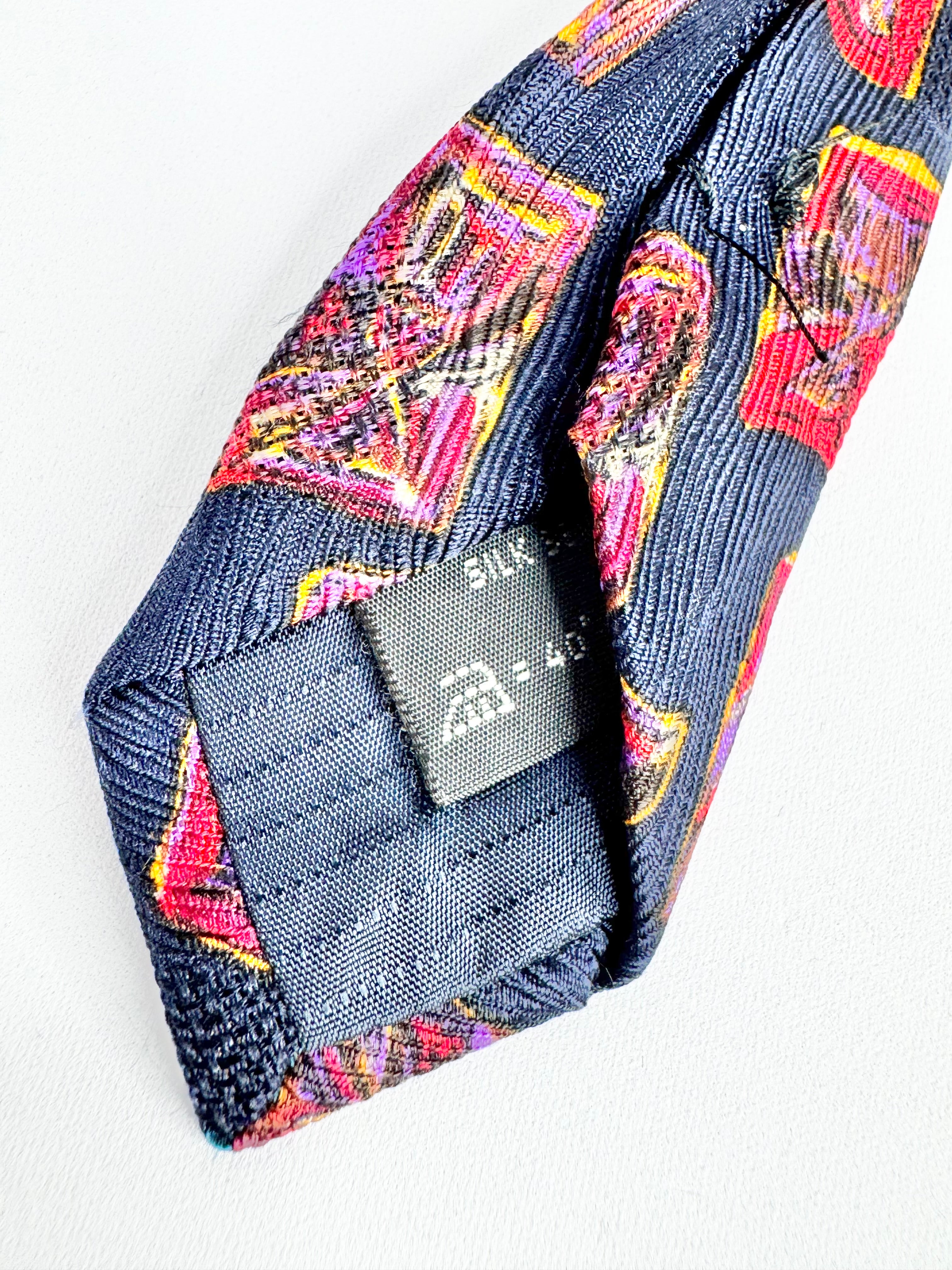 Vintage 90s Ermenegildo Zegna Chalice Patterned Tie