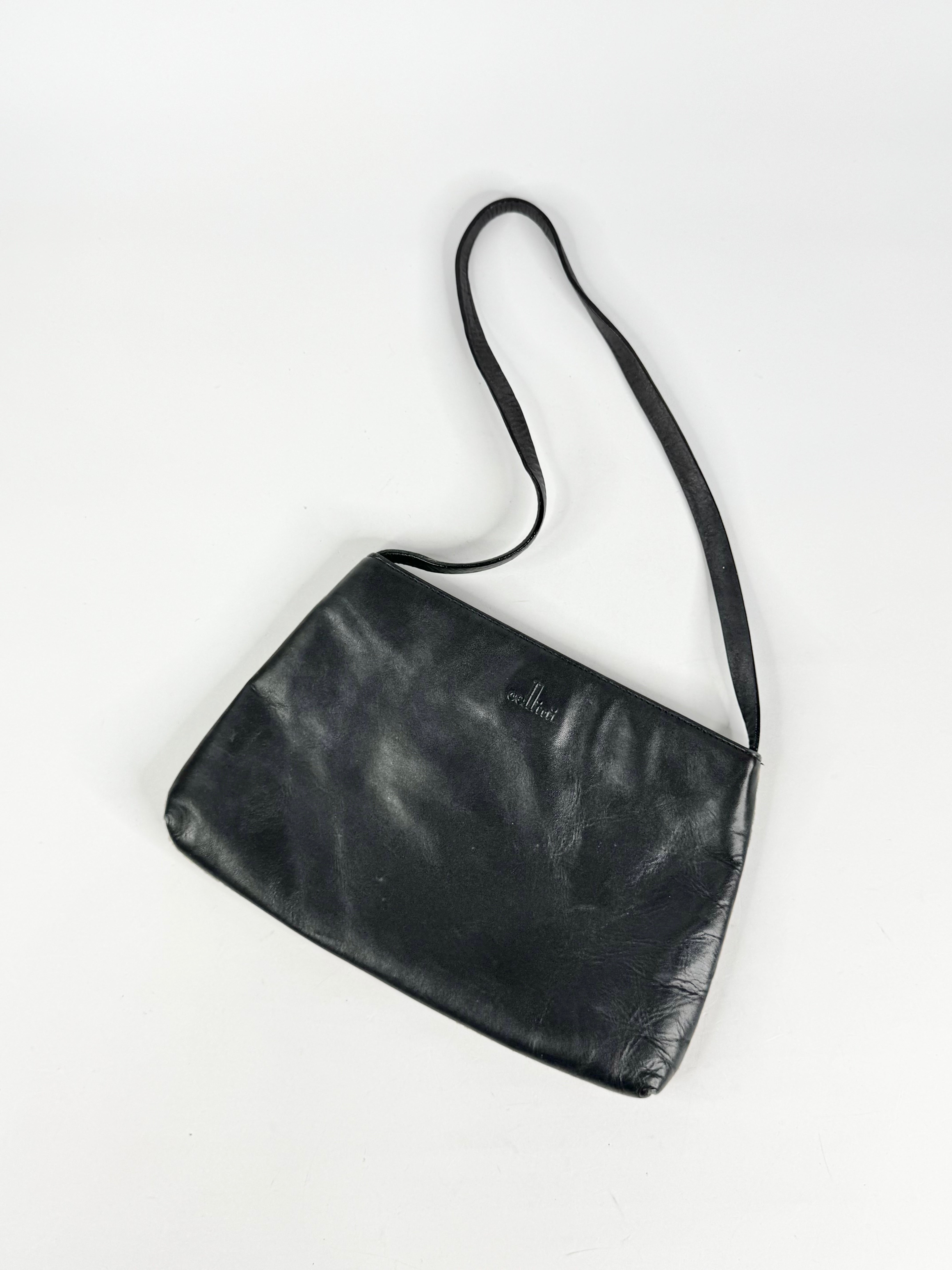 Vintage Cellini Black & Snakeskin Pattern Bag