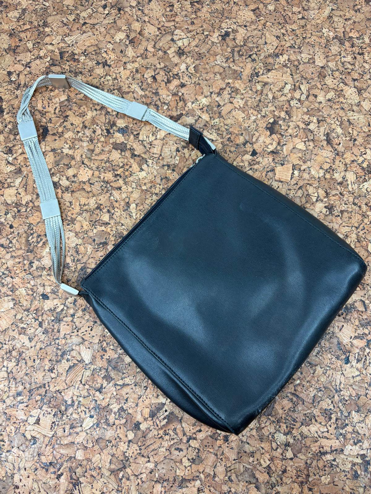 Vintage 90s Gianni Versace Multi Strand Medusa Stud Embellished Black Shoulder Bag