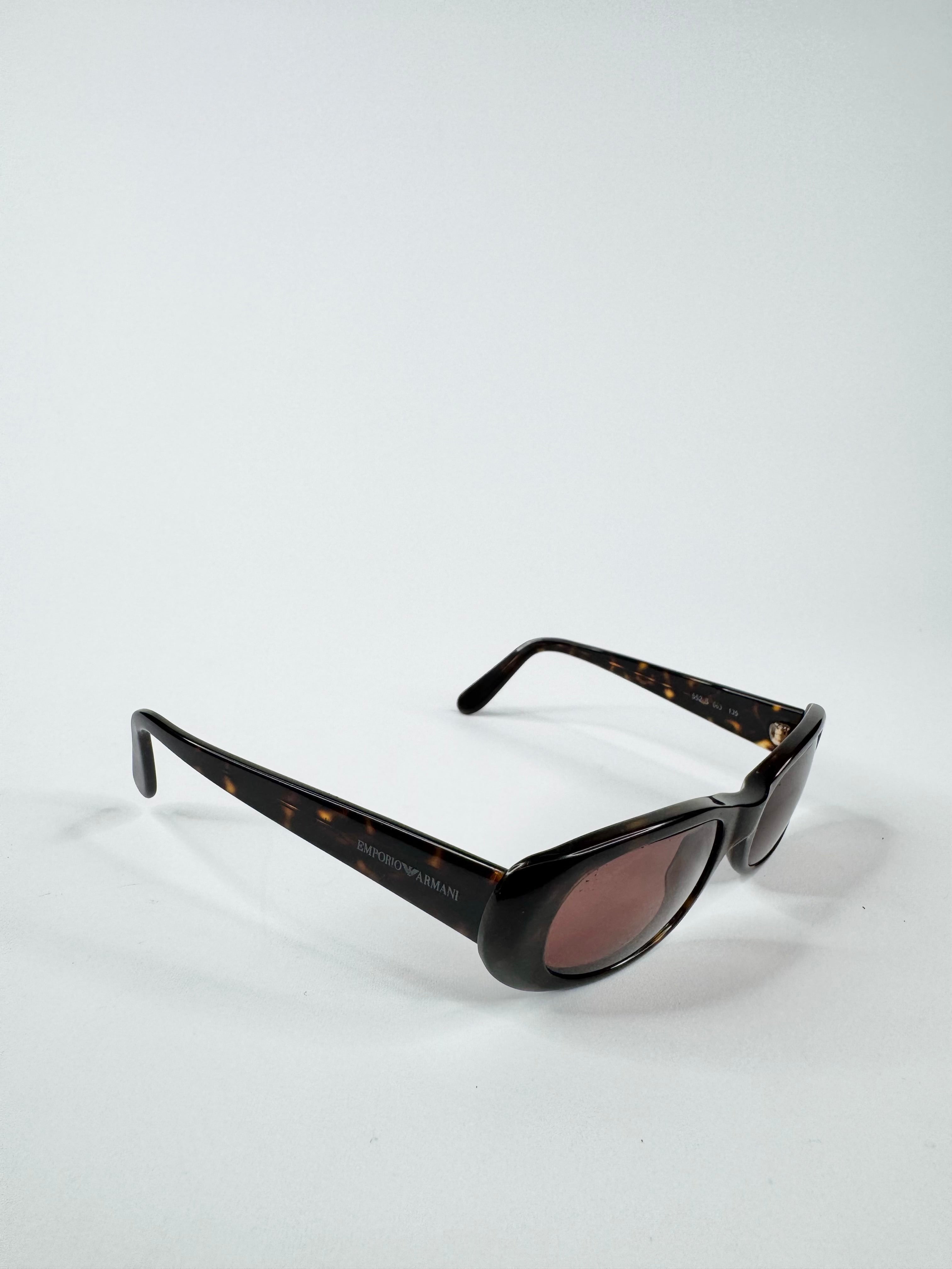 Vintage 90s Emporio Armani Tortoiseshell Pink Lens Optical Sunglasses