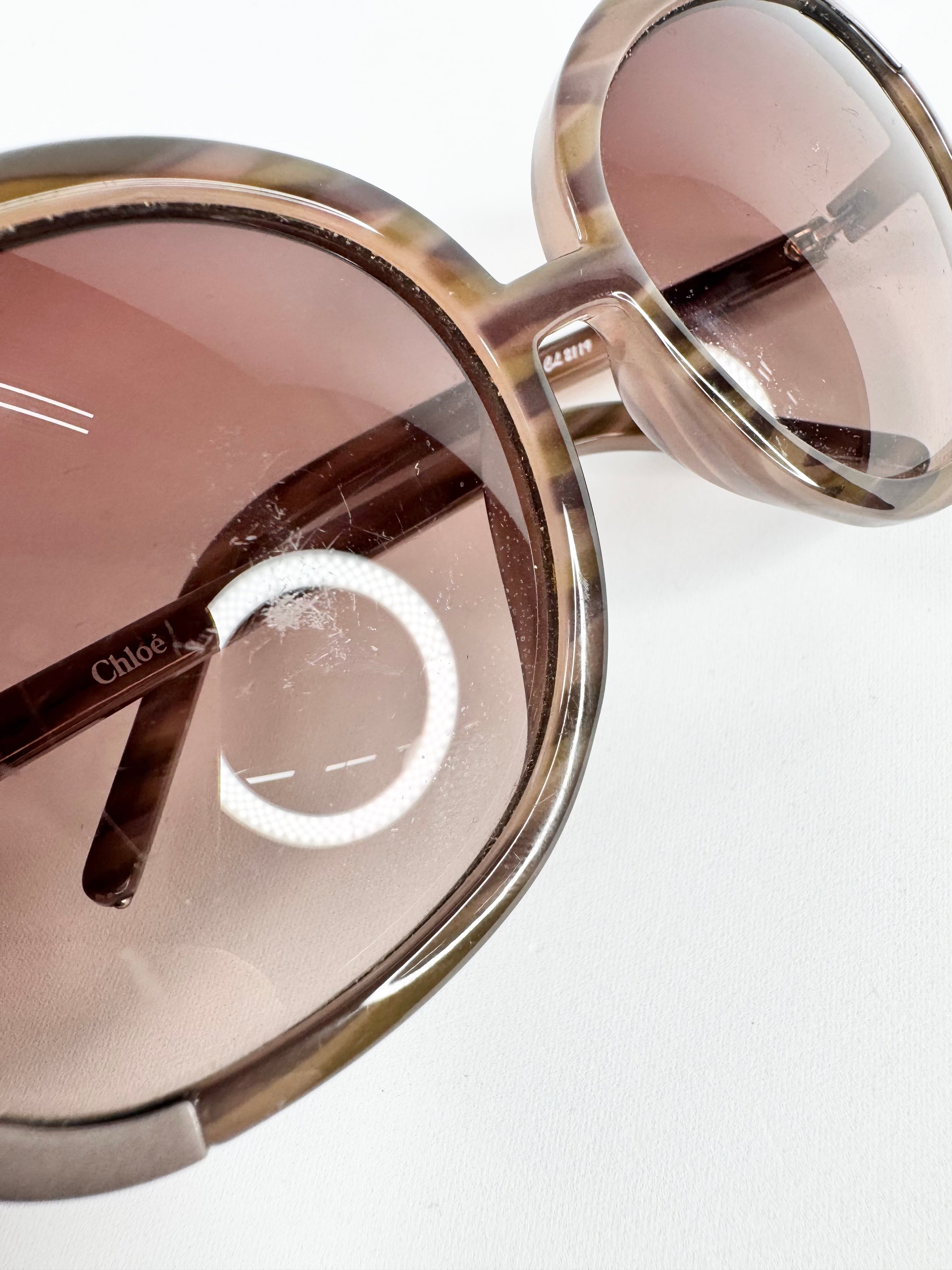 Chloé Brown 'Myrte' Round Sunglasses