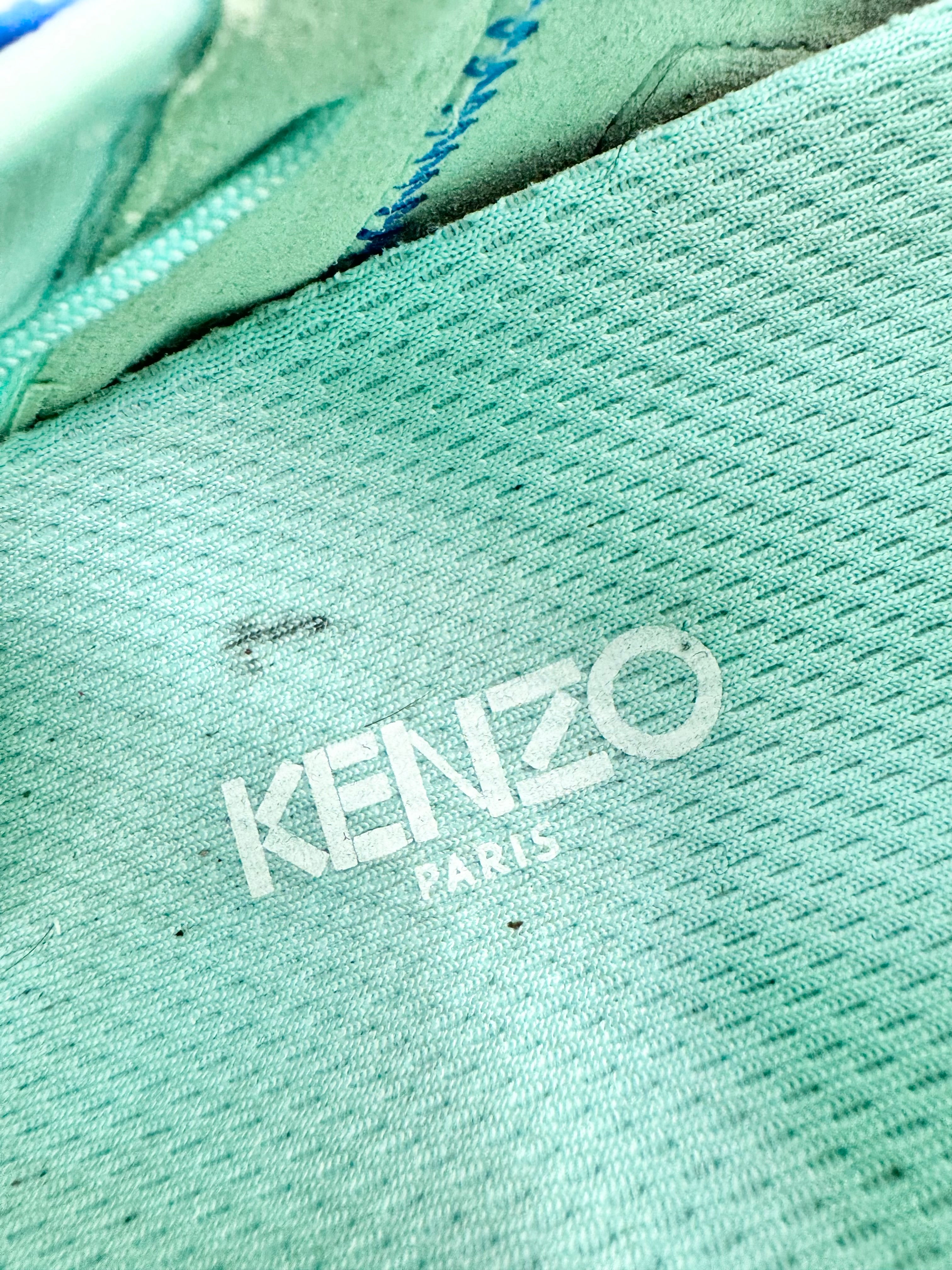 Kenzo Aqua Blue & Pink 'Wave' Sneakers - EU39