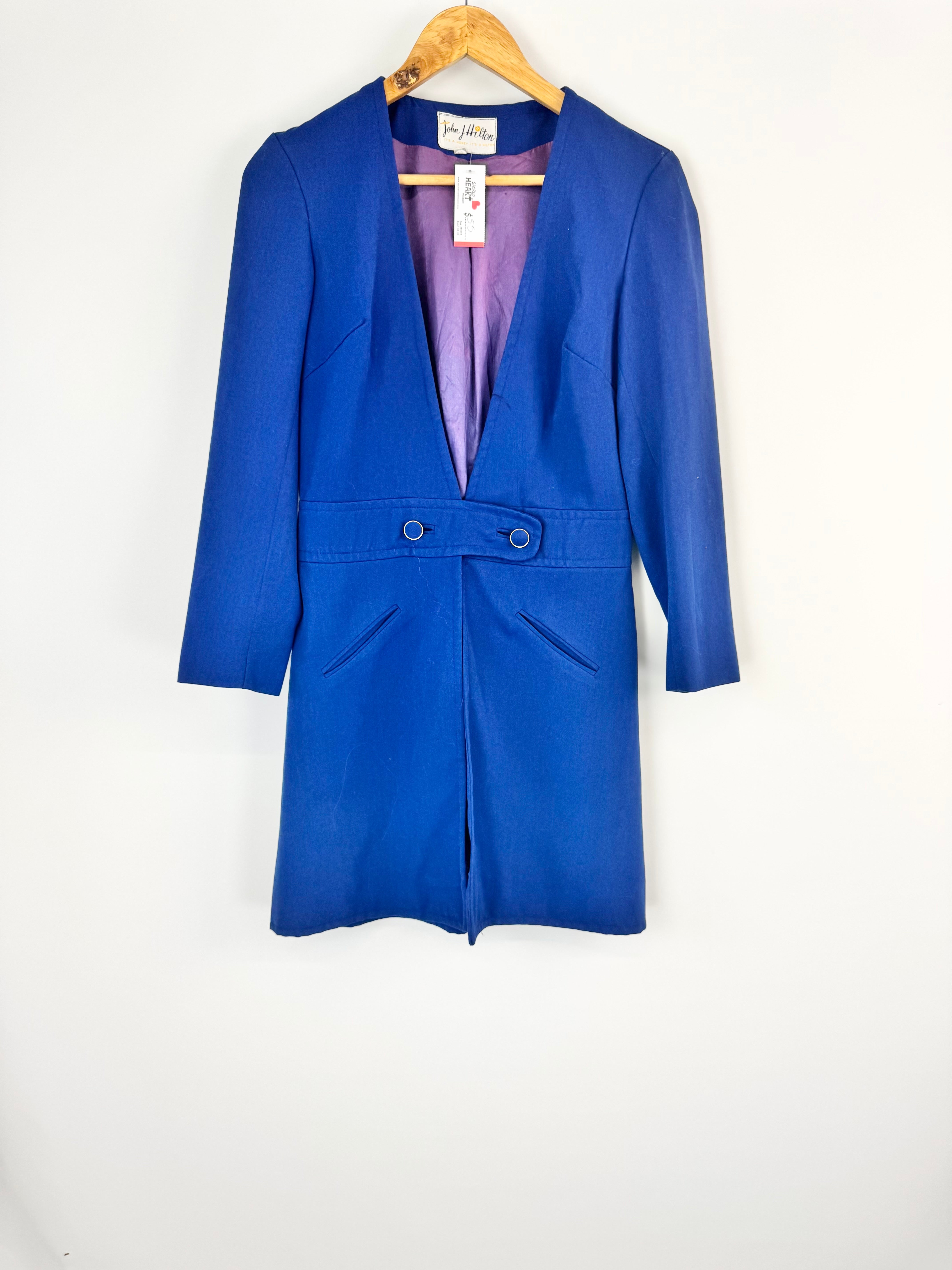 Vintage John Hamilton Azure Blue Coat - AU10