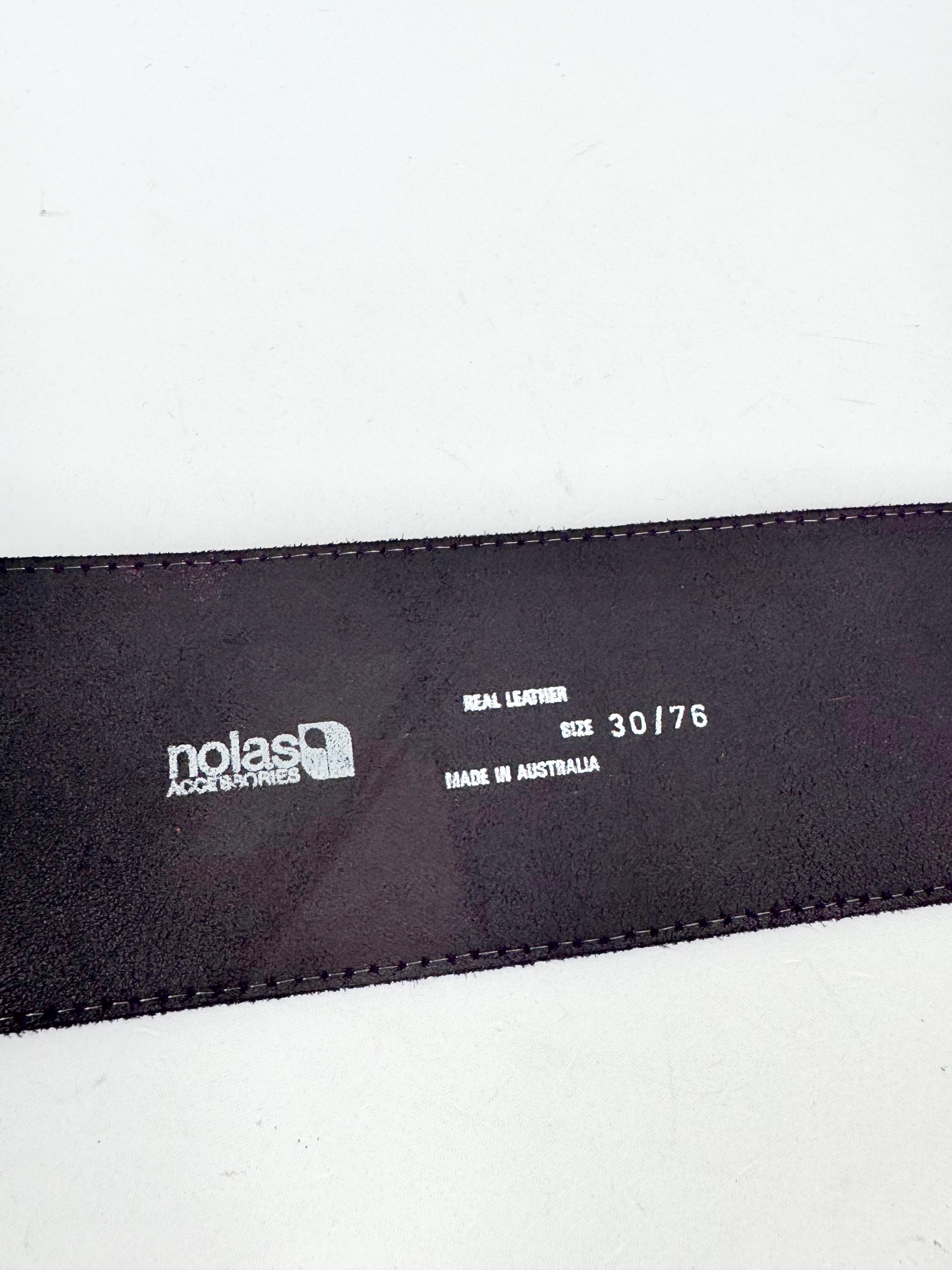 Nolas Indigo Suede Electric Blue Stitch Trim Waist Belt - 30/76