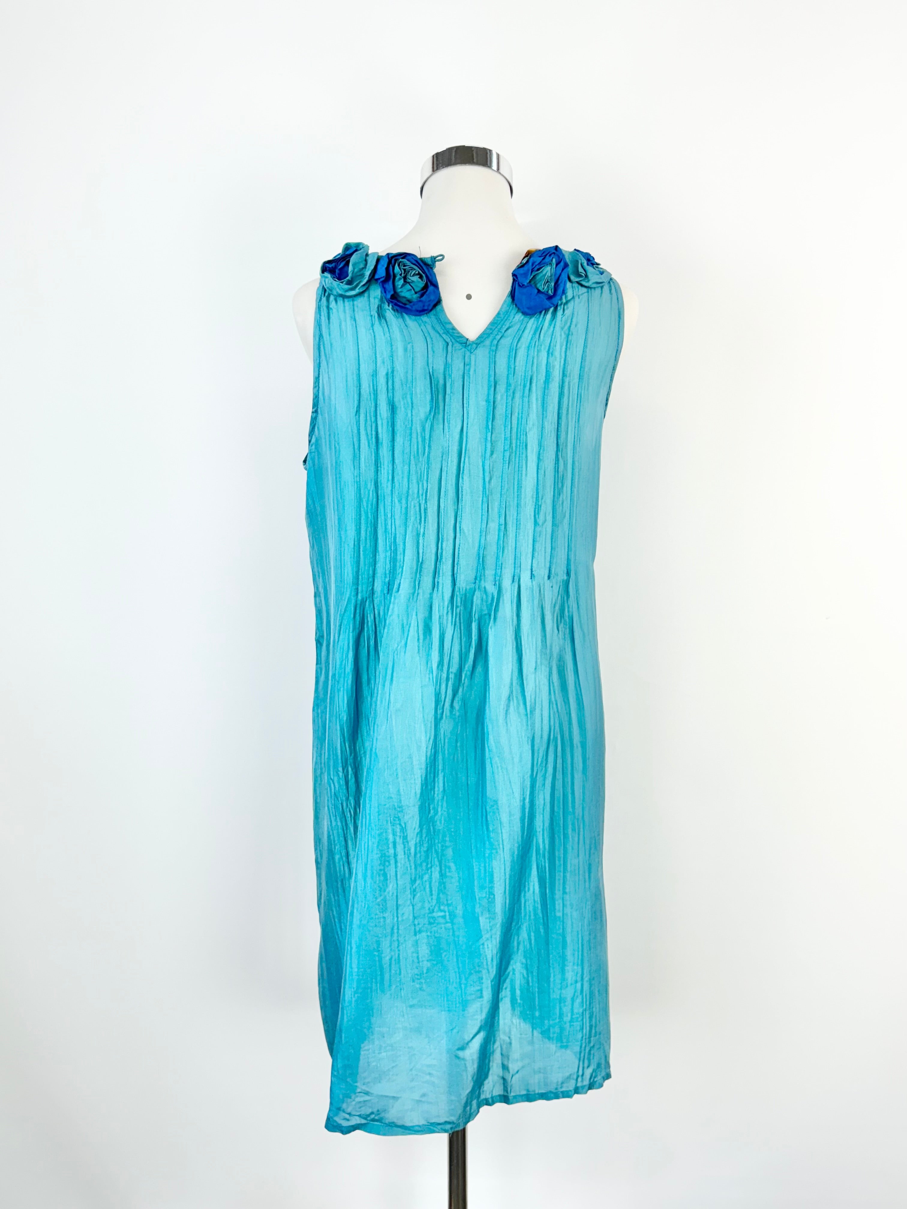 Bianca Levrin Silk Rosette Collar Dress - AU8