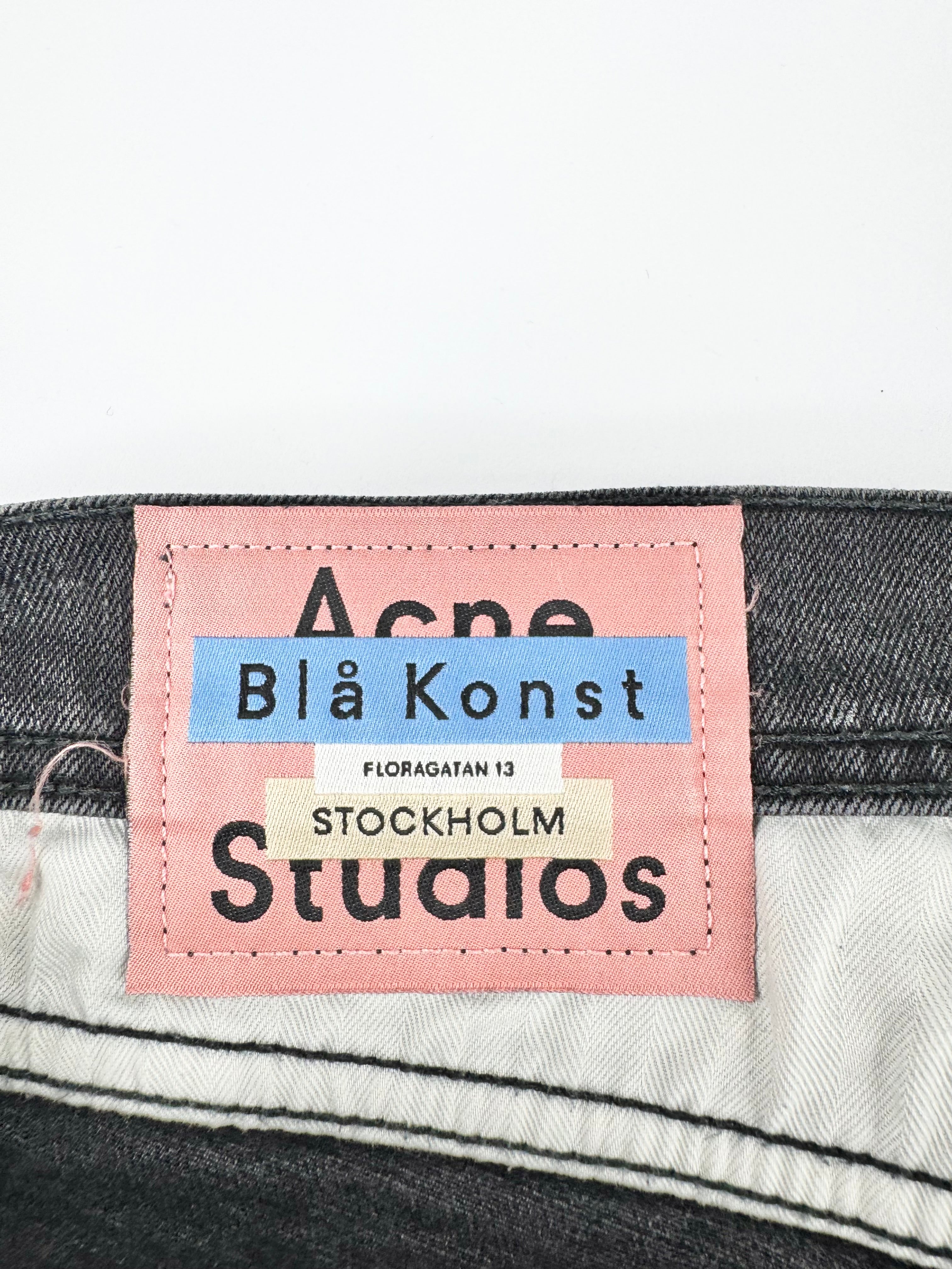 Acne Studios Blå Konst Faded Black 'North Used' Jeans - 33/34
