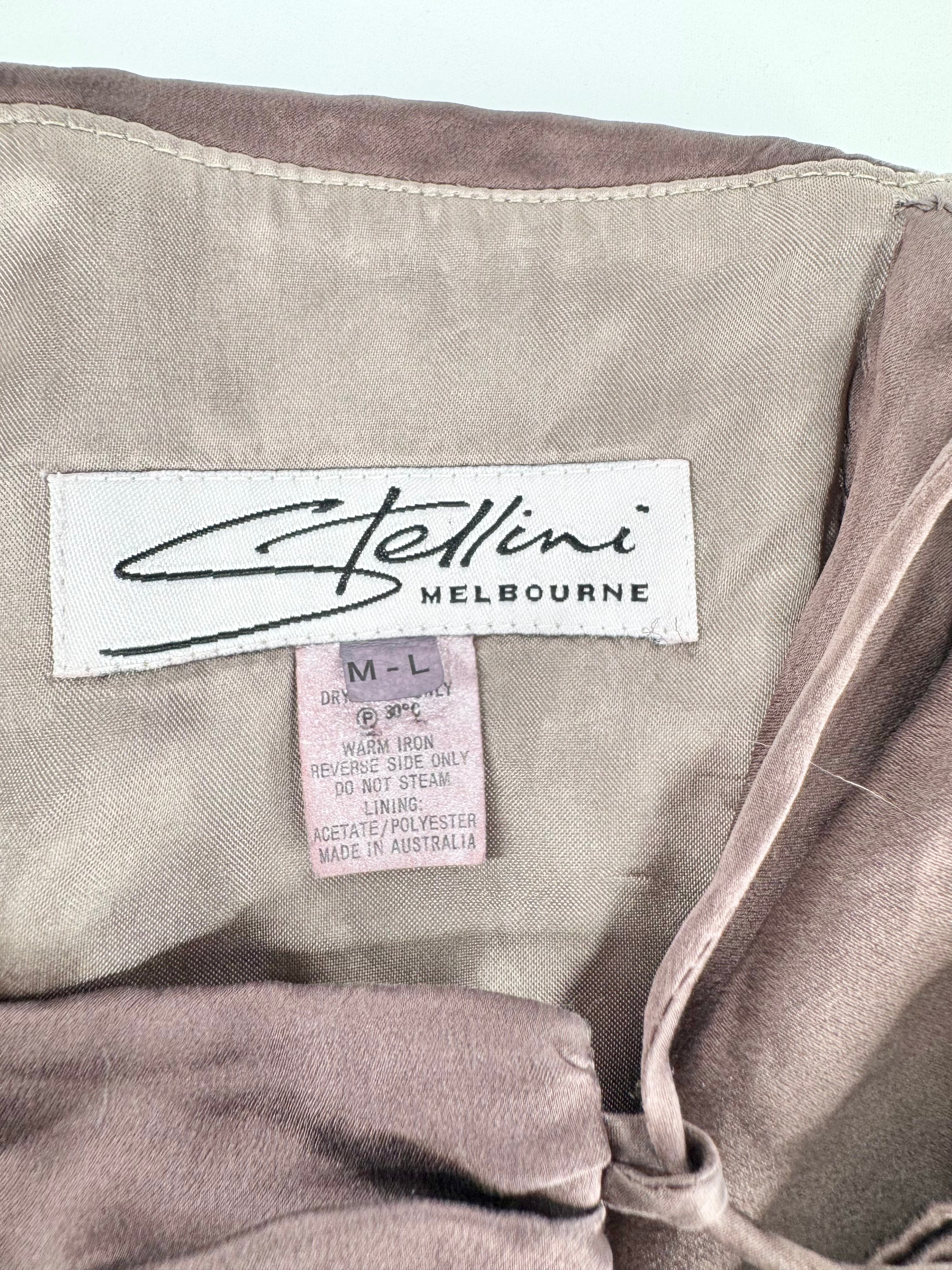 STELLINI SILK CORSET IN DARK BROWN - AU8/10