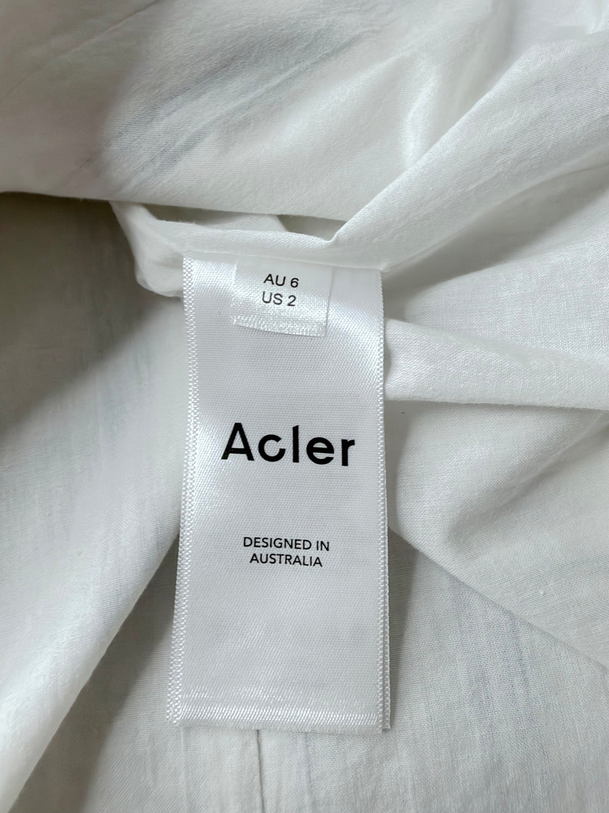 Acler White & Navy Retro Striped Cotton Dress - AU6