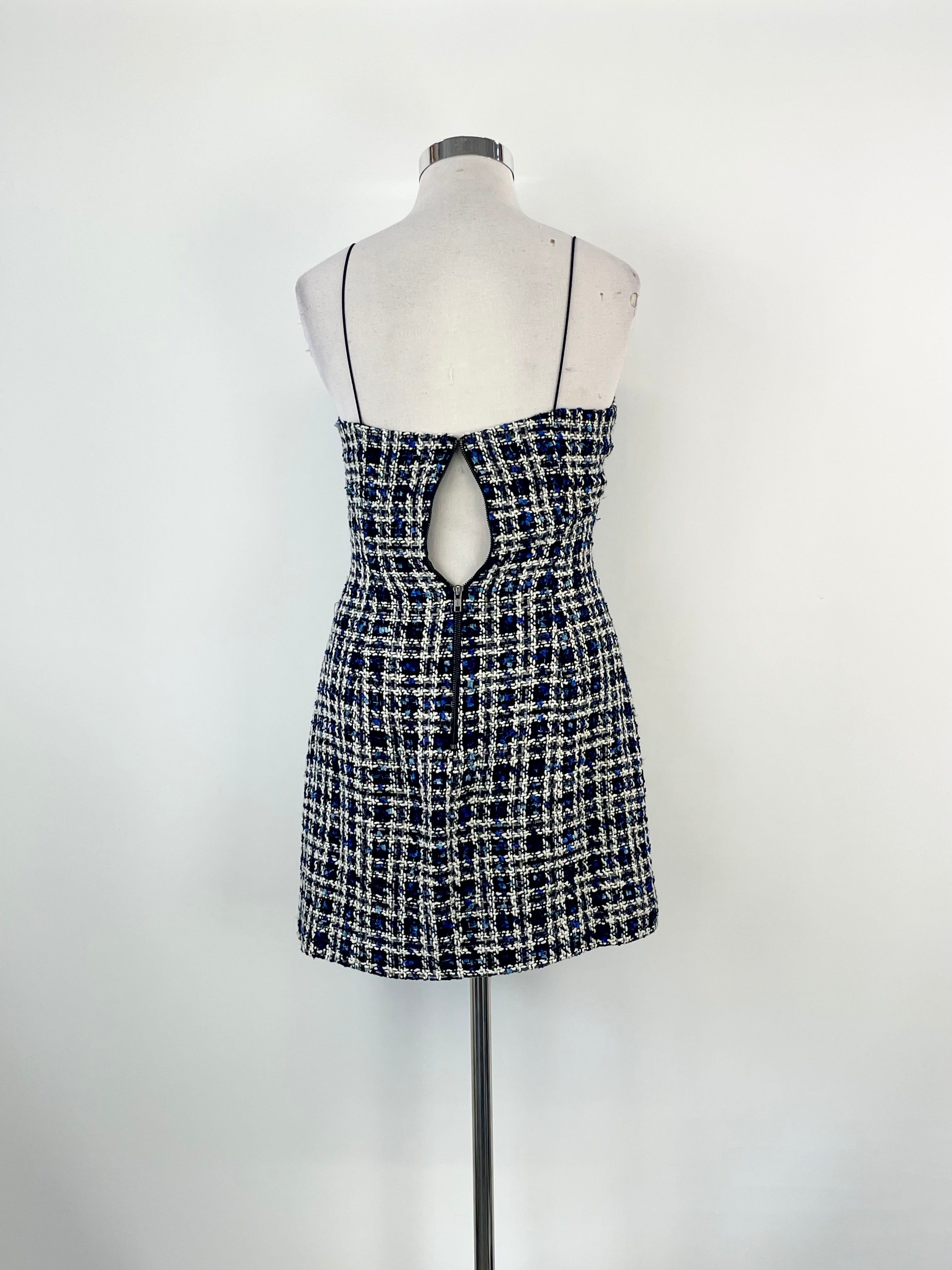 Mossman Blue & White Knit 'Timeless' Mini Dress - AU14