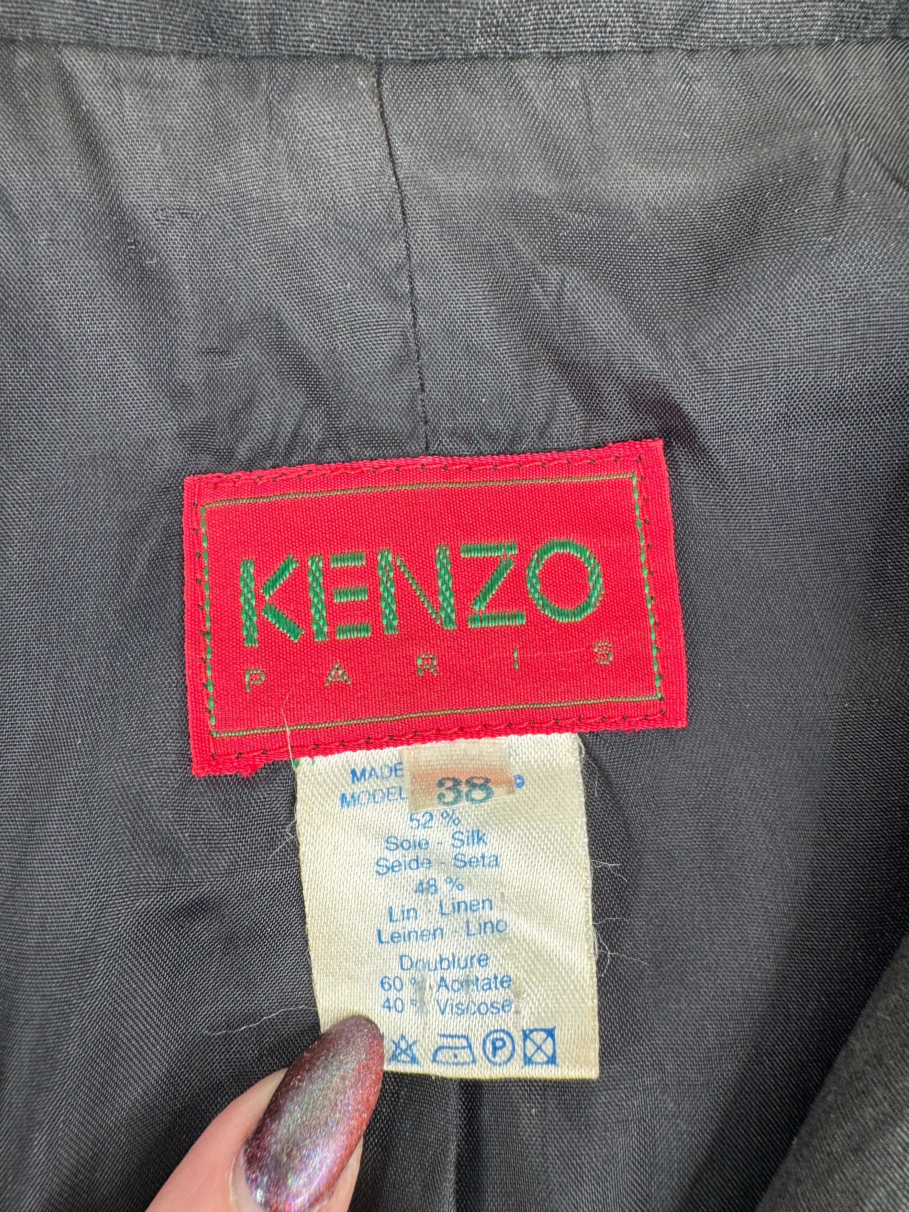 Kenzo Black Embroidered Sleeved Jacket - AU8