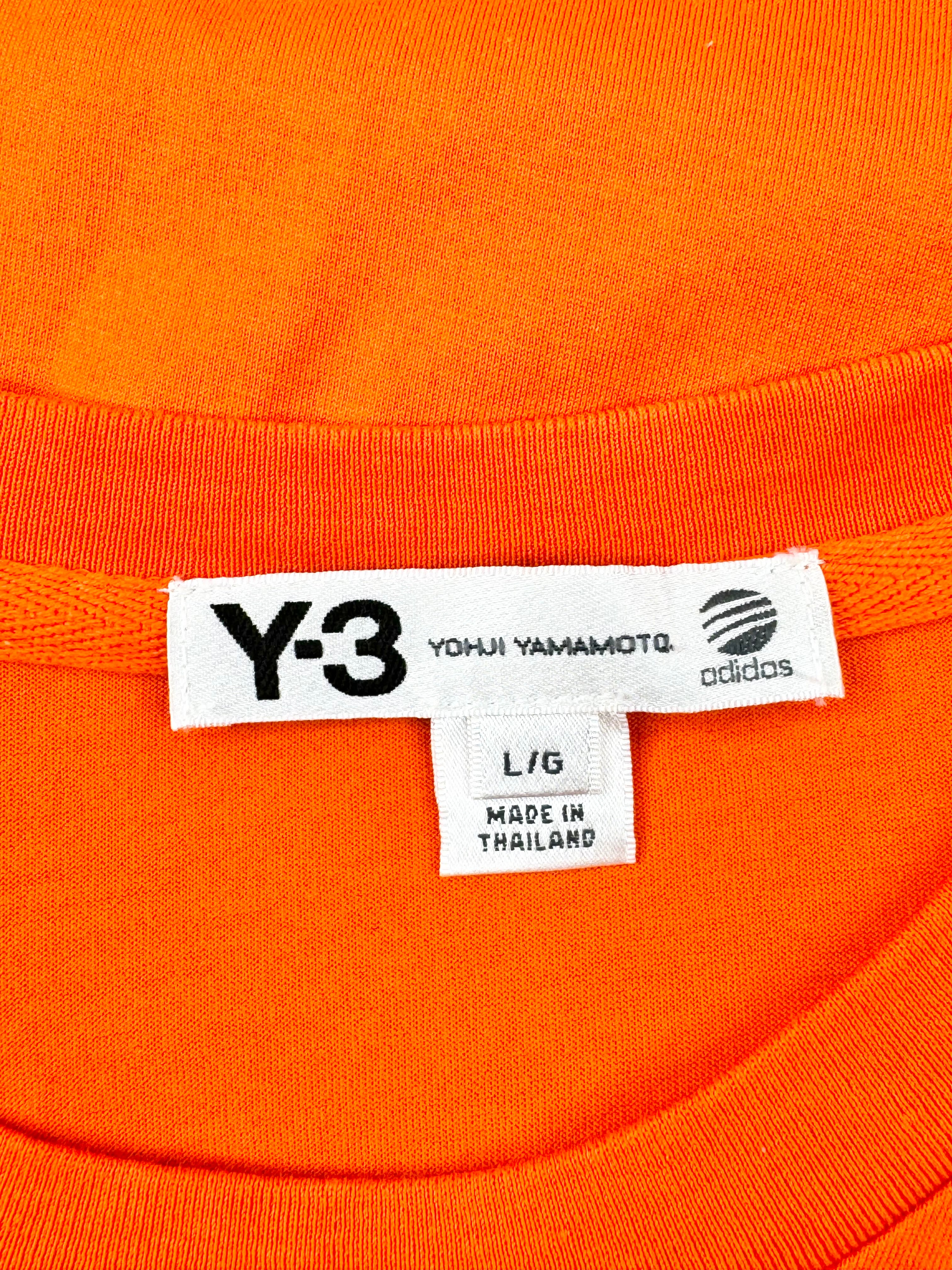Y-3 Safety Orange Logo T-Shirt - L