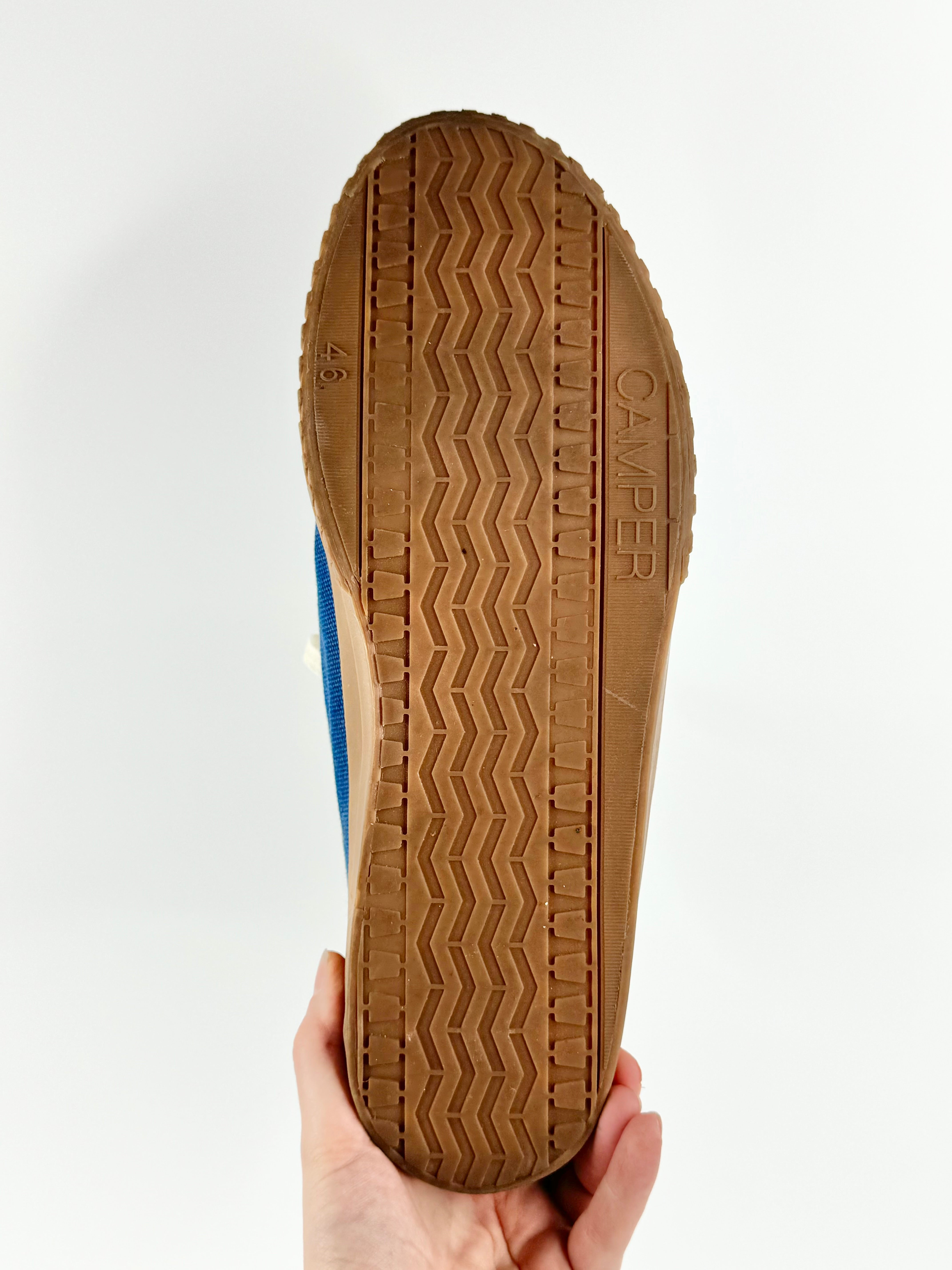 Camper Bright Blue Canvas Lace Up Shoes - EU46