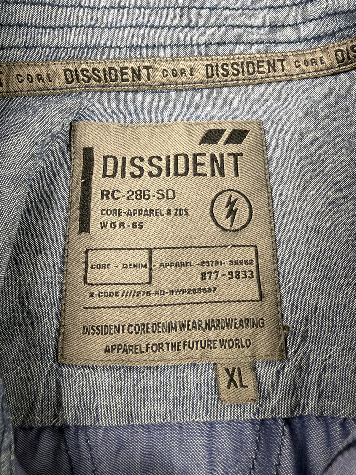 Dissident Core Denim Wear Utility Shirt - XL